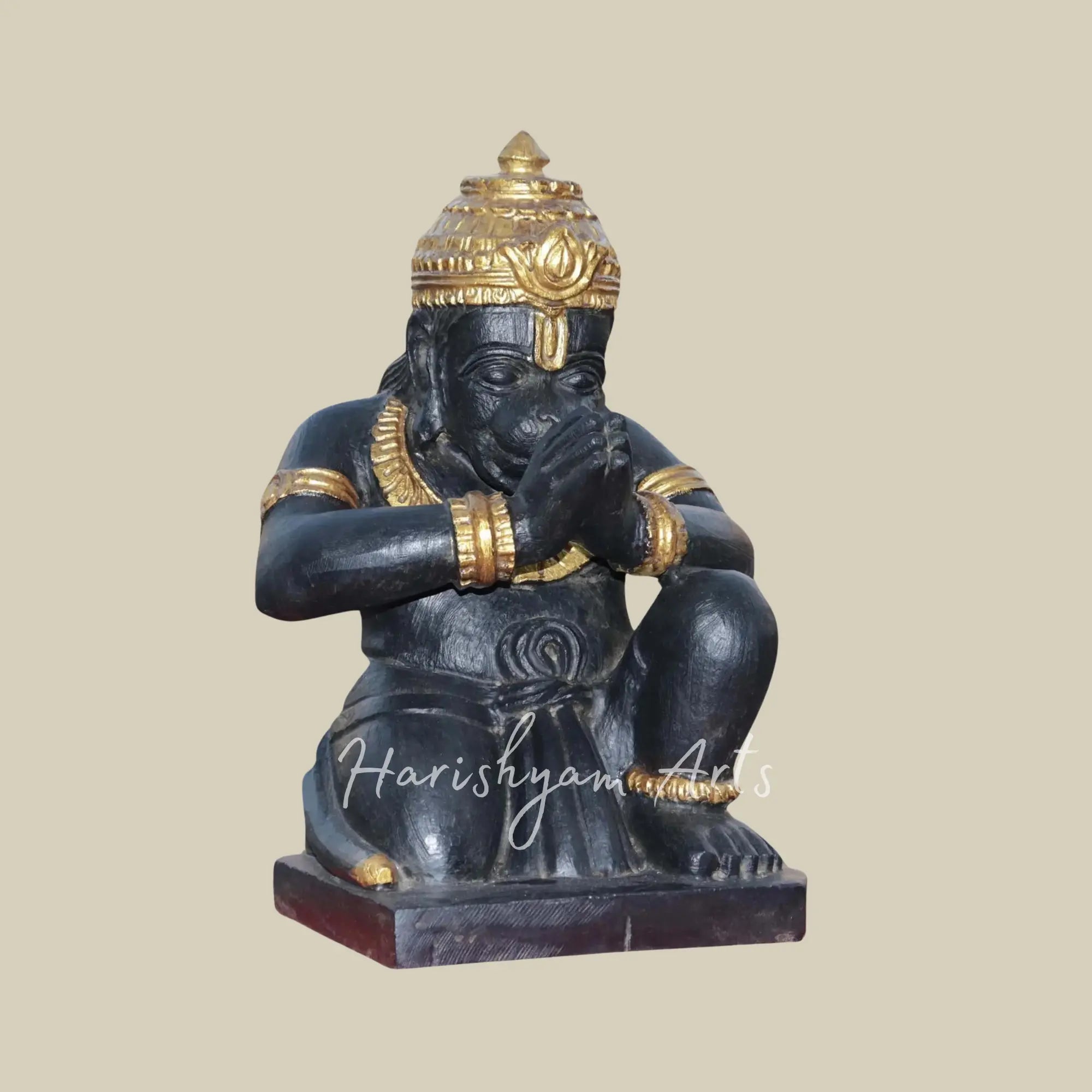 18 inches black hanuman murti