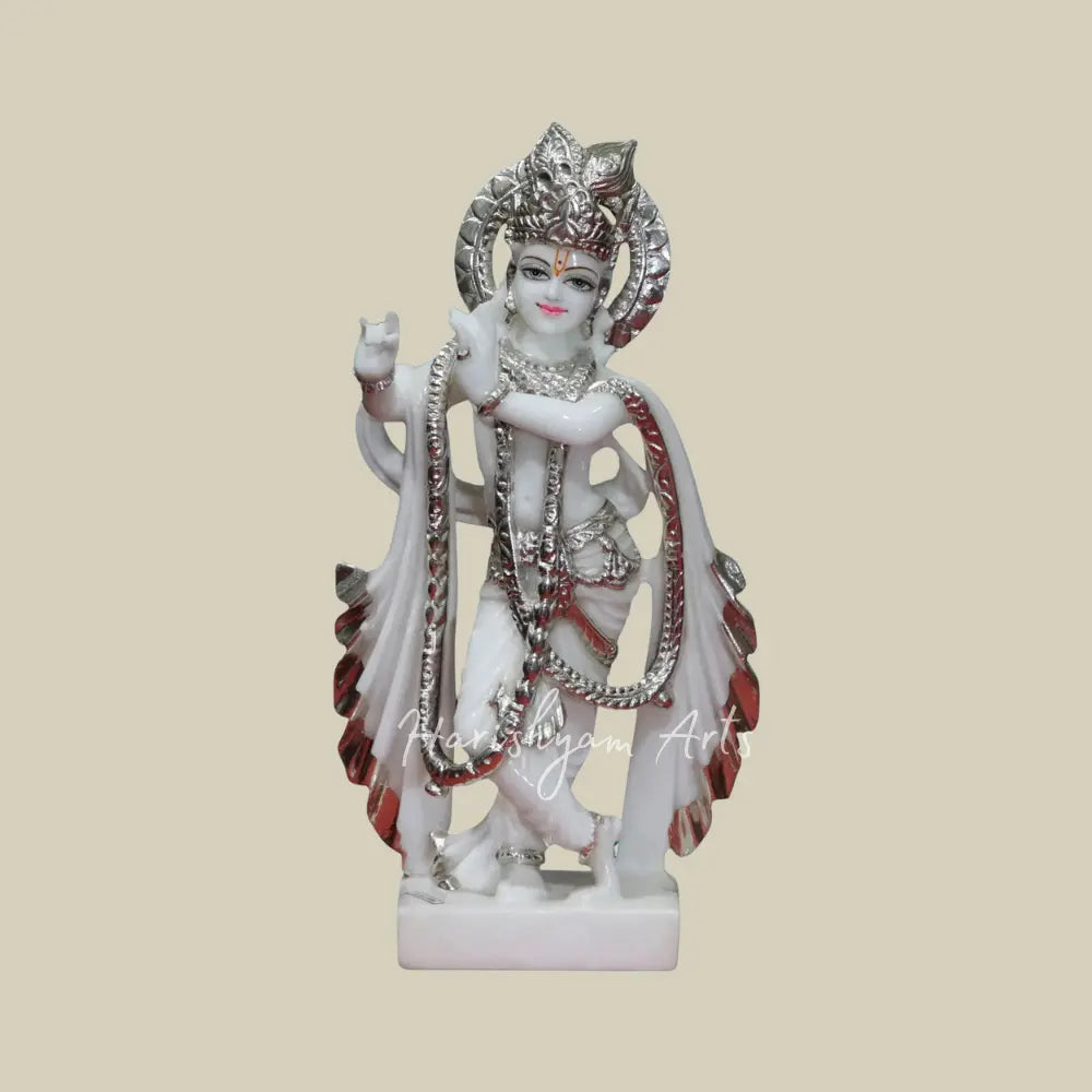 18" marble krishna statue for home