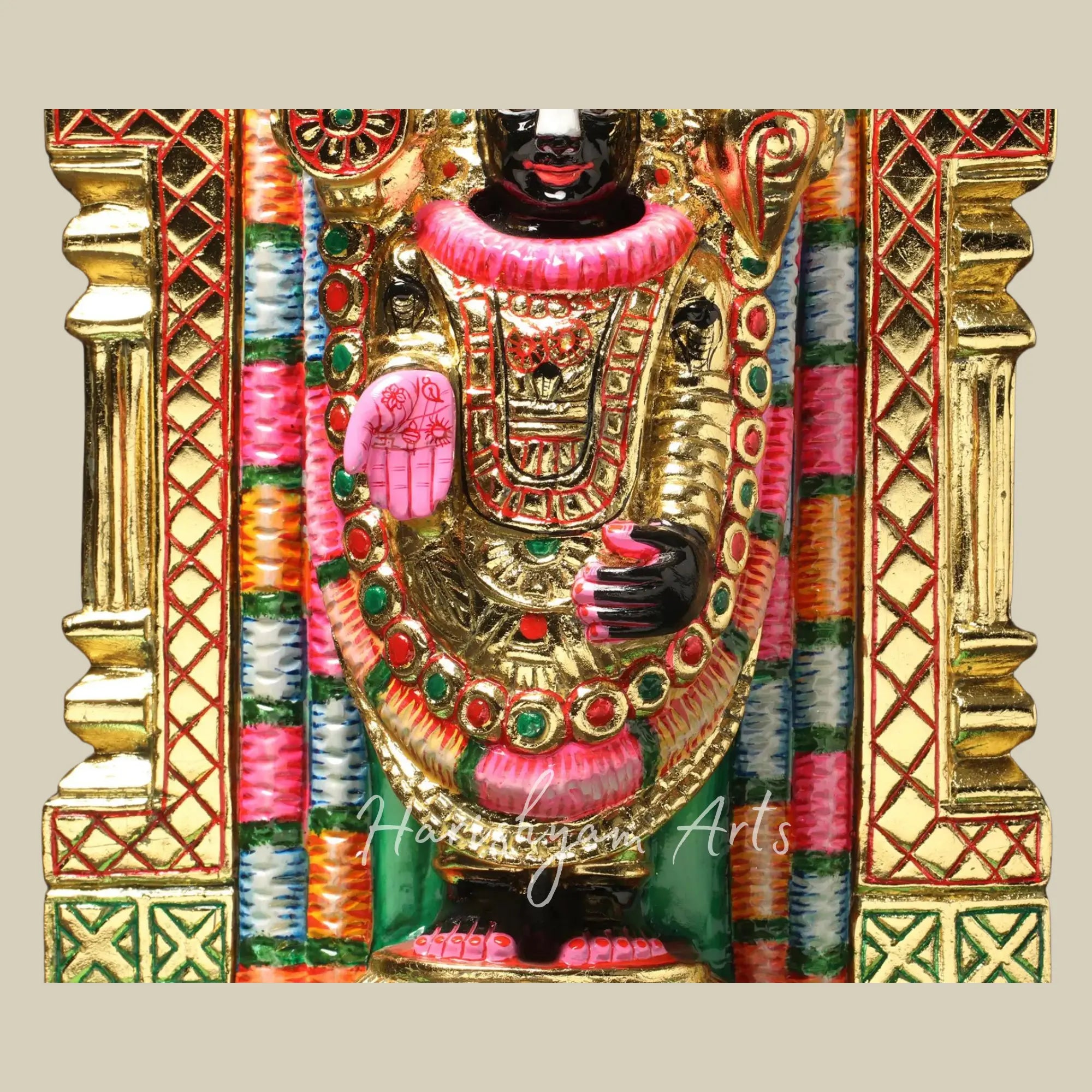 18 inches tirupati balaji statue in Black Marble Stone 2