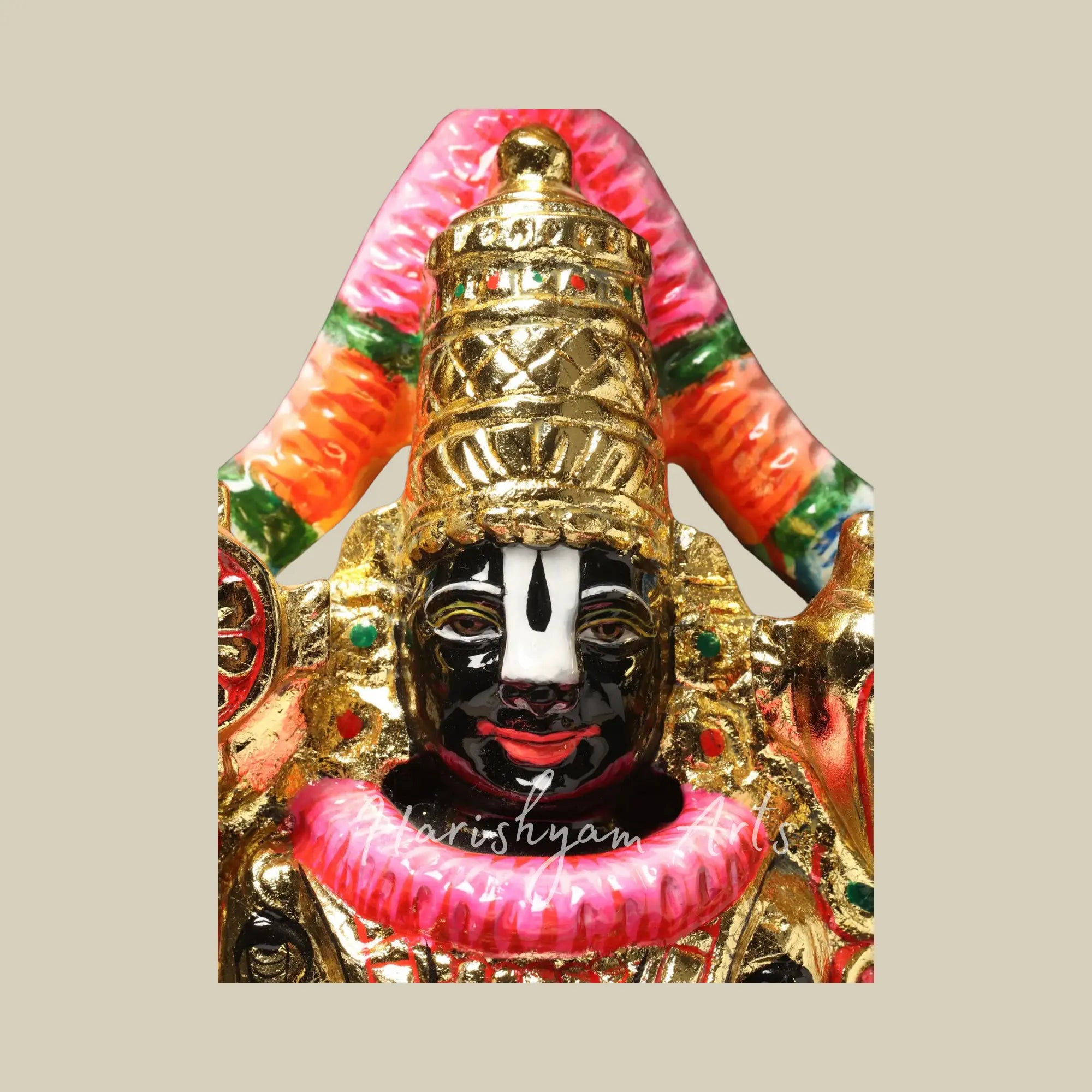 18 inches tirupati balaji statue in Black Marble Stone 5