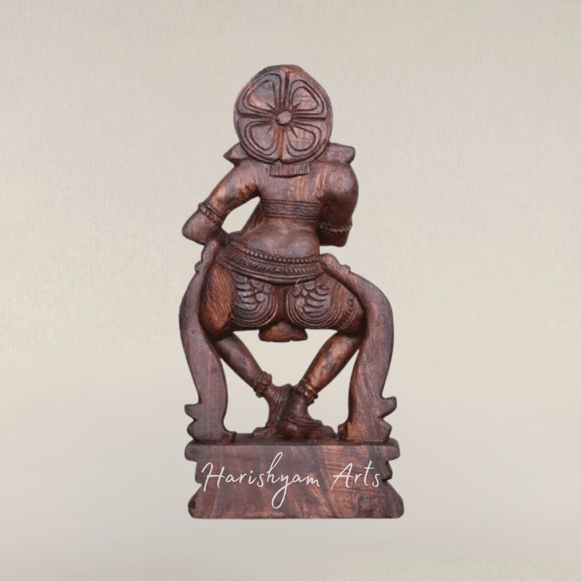 19" Apsara Music Goddess Wooden Sculpture Playing Shehnai
