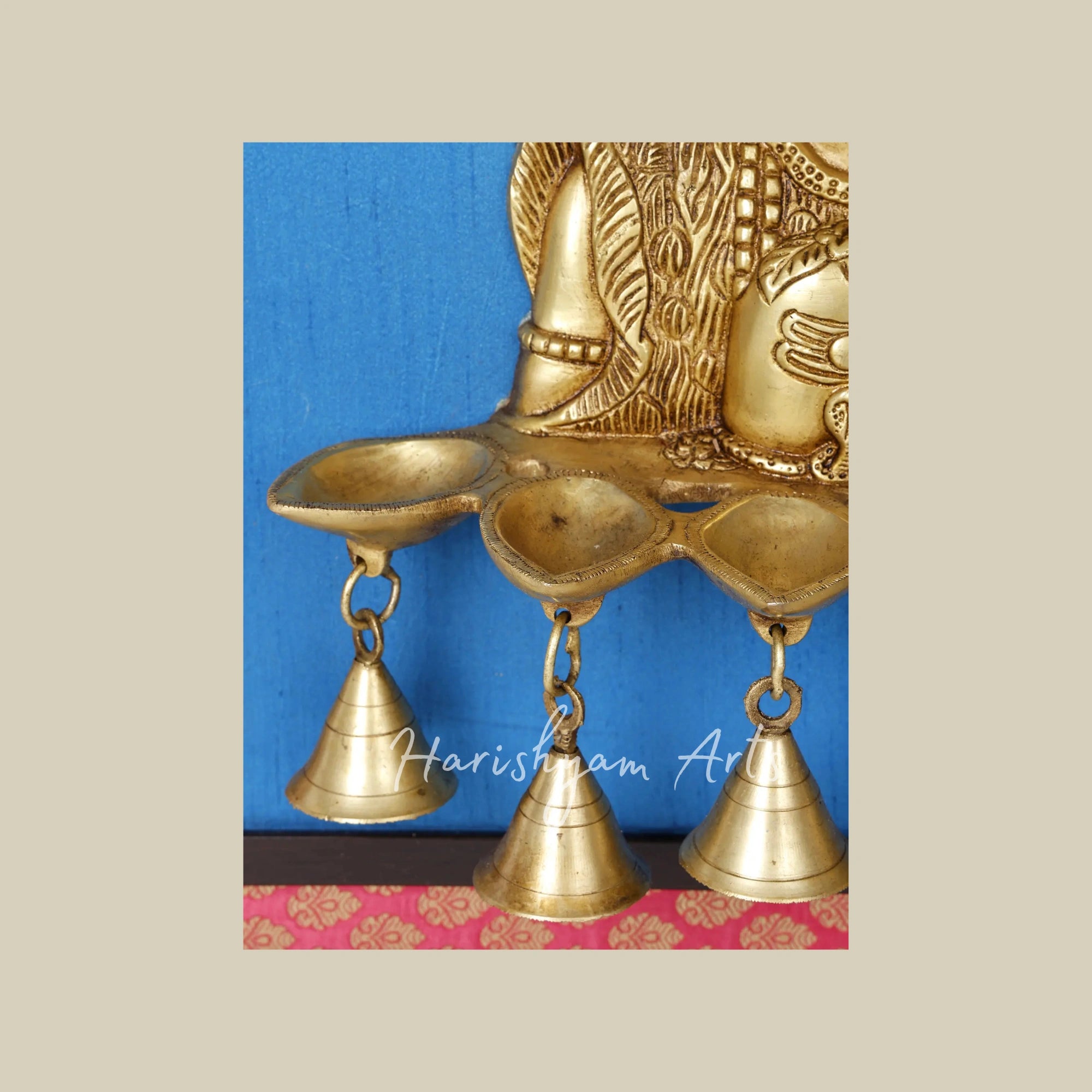 19" Lord Shiva Brass Wall Sculpture with Wooden Frame