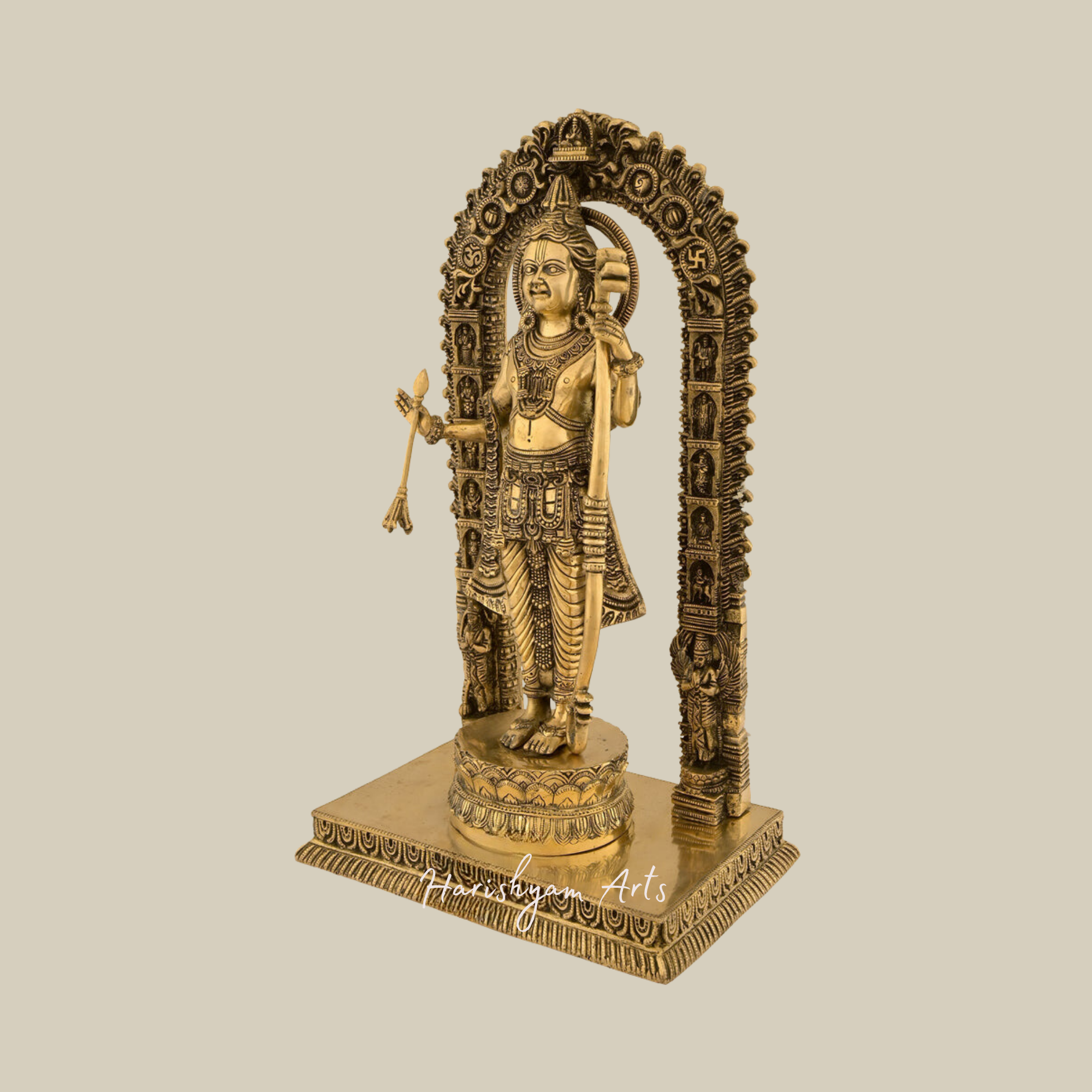 19" Ram Lalla Brass Idol for Home Temple3