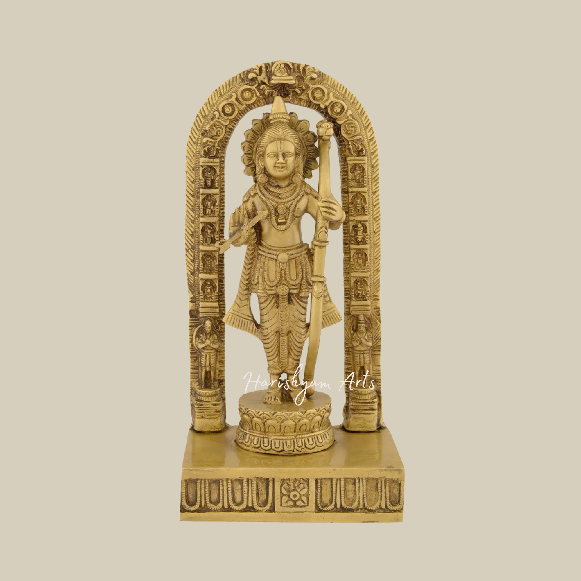 19" Ram Lalla Brass Idol for Home Temple