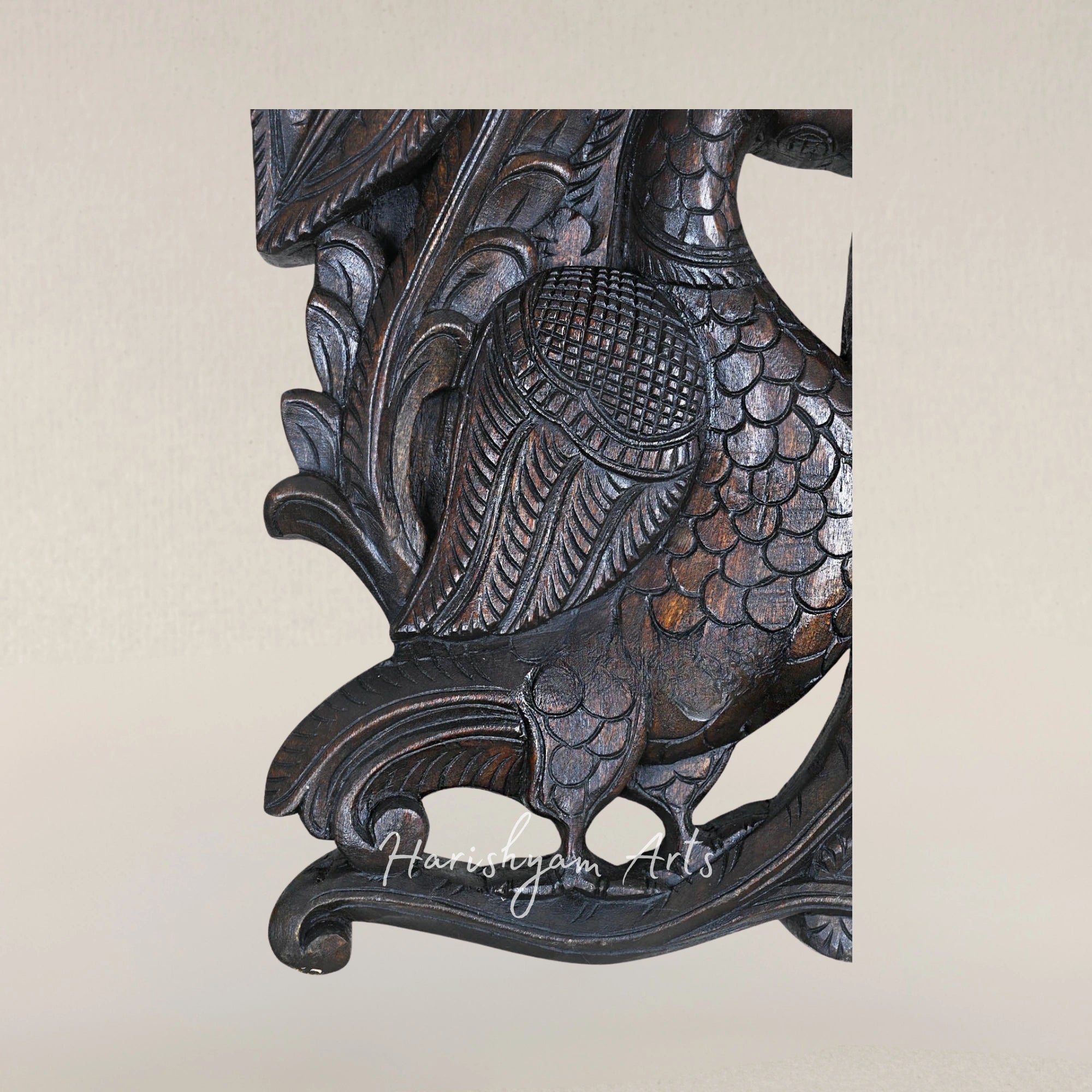 13" Lightweight Standing Peacock Pair Showpiece Decorative Sculpture