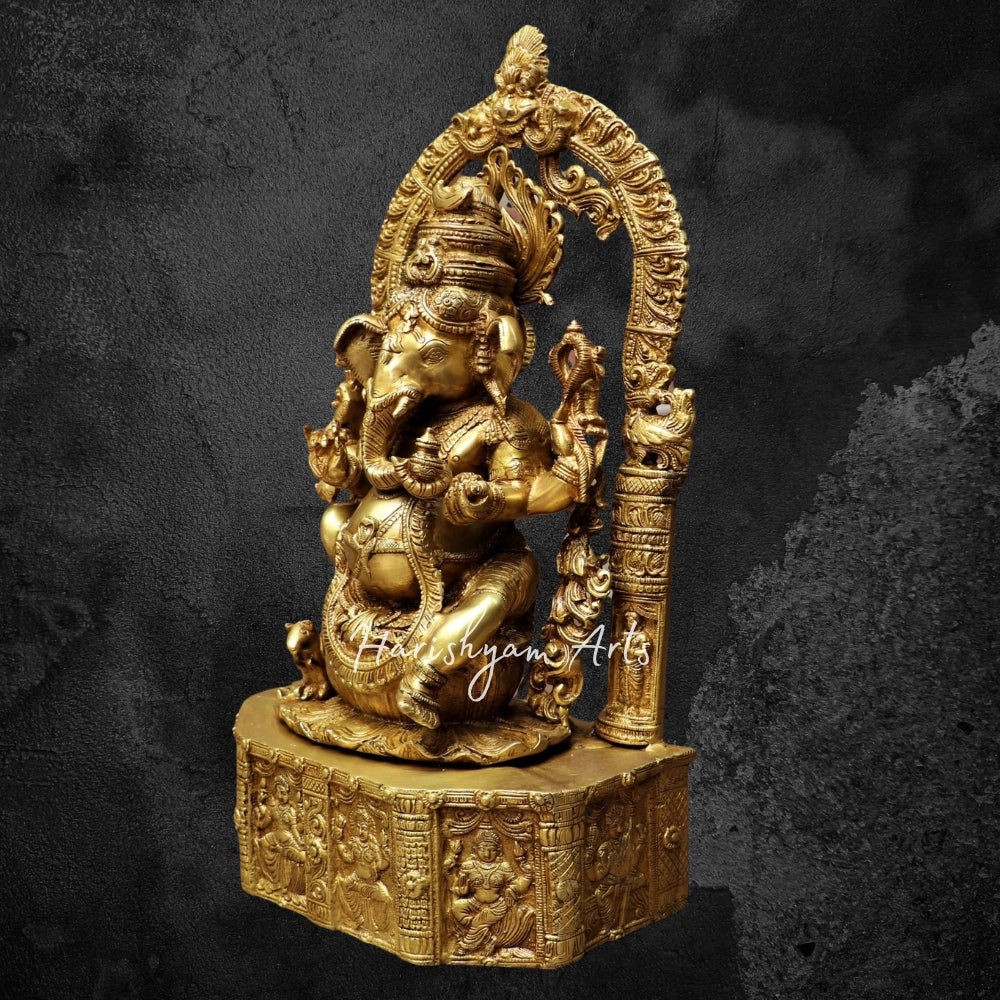 20" Brass Ganesh Statue