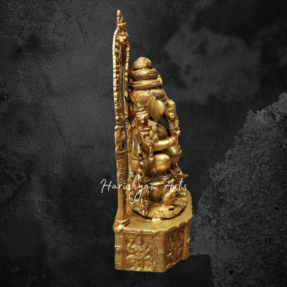 20" Brass Ganesh Statue