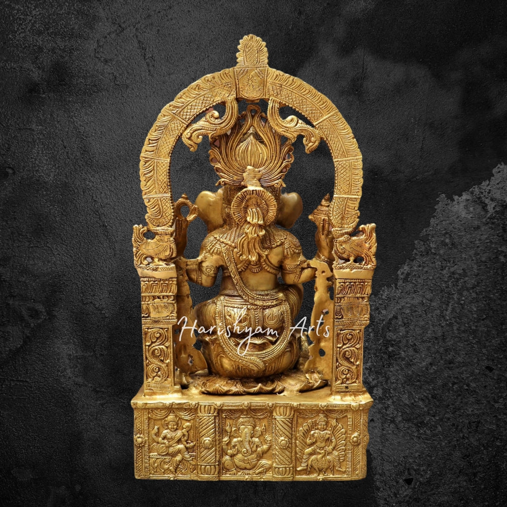 20" Brass Ganesh Statue