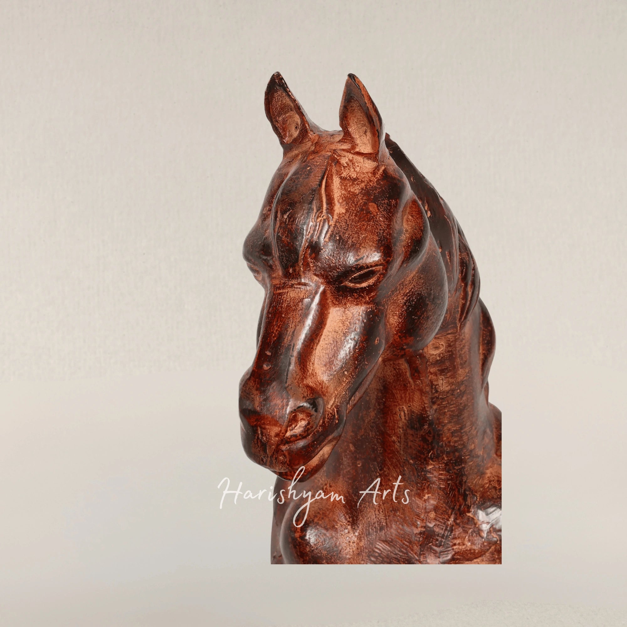 20" Brass Horse Wall Hanging Art Sculpture for Home Decoration