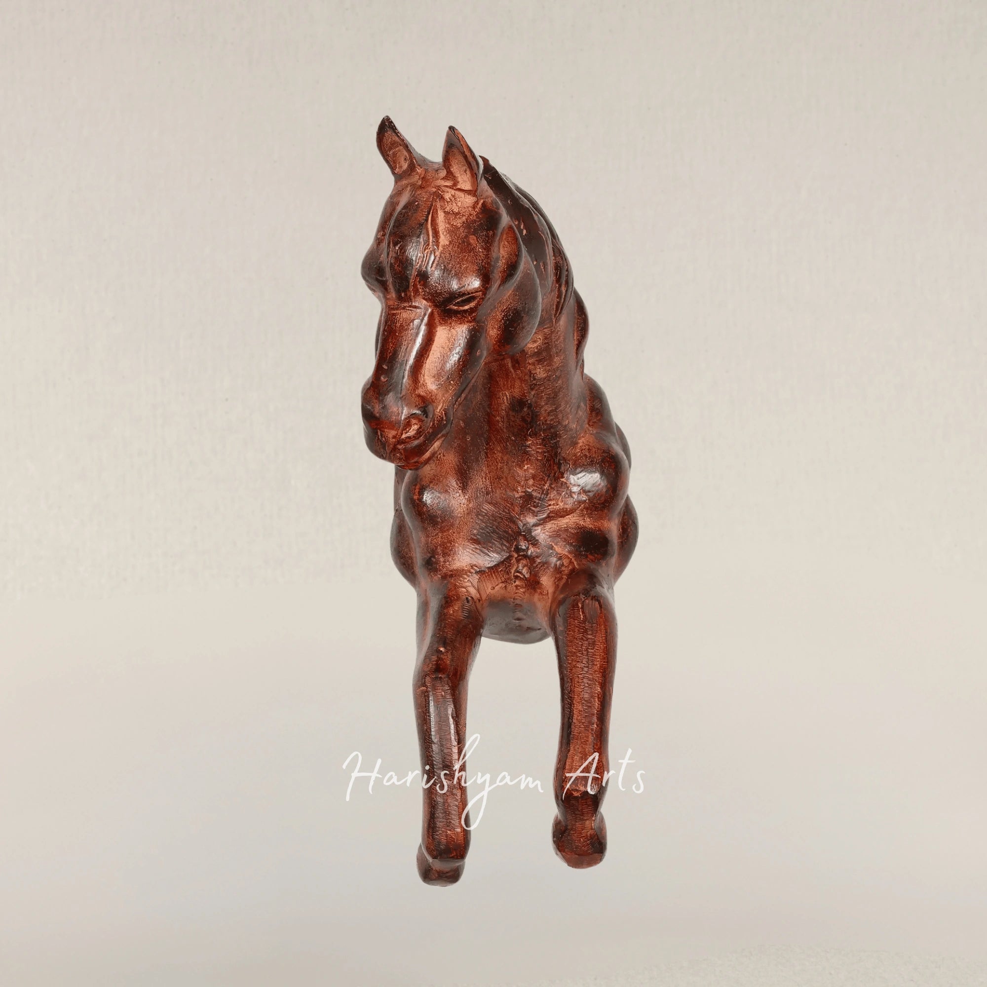 20" Brass Horse Wall Hanging Art Sculpture for Home Decoration