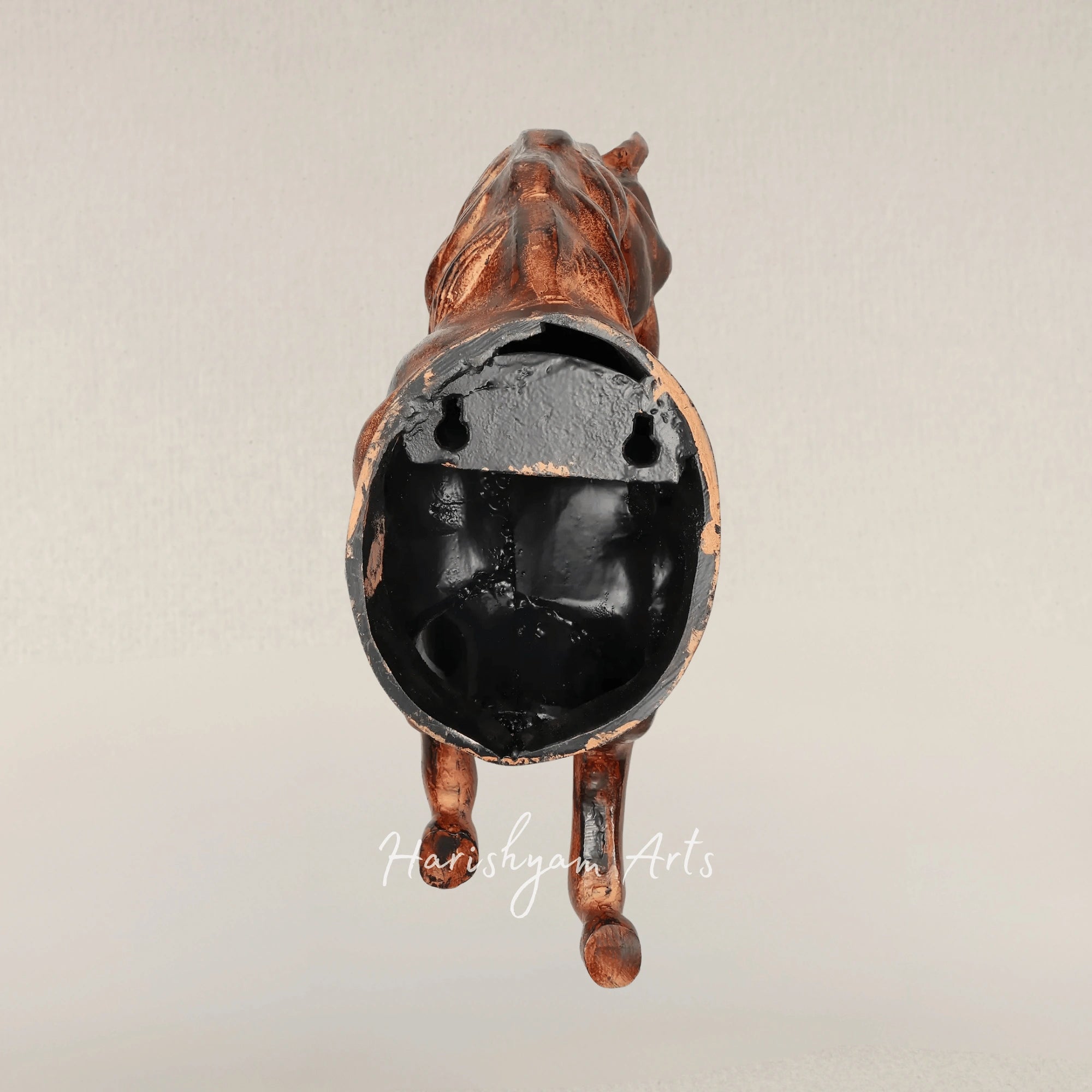 20" Brass Horse Wall Hanging Art Sculpture for Home Decoration