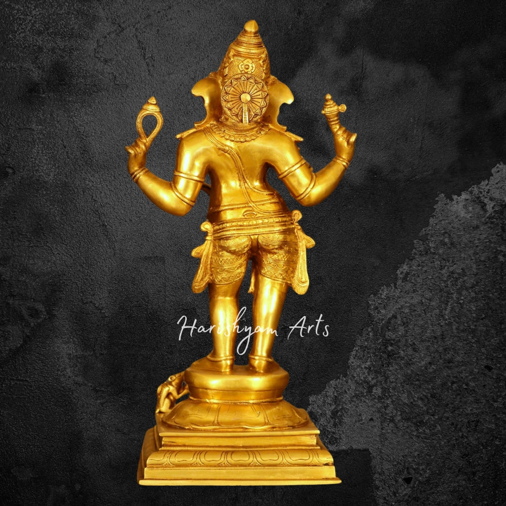 20" Brass Standing Lord Ganesha Statue