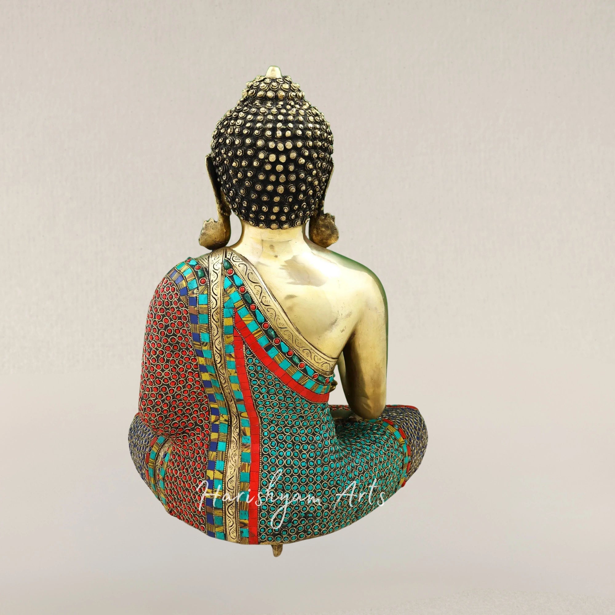 20" Gautam Buddha Teaching Dharma Brass Statue with Spiritual Detailing