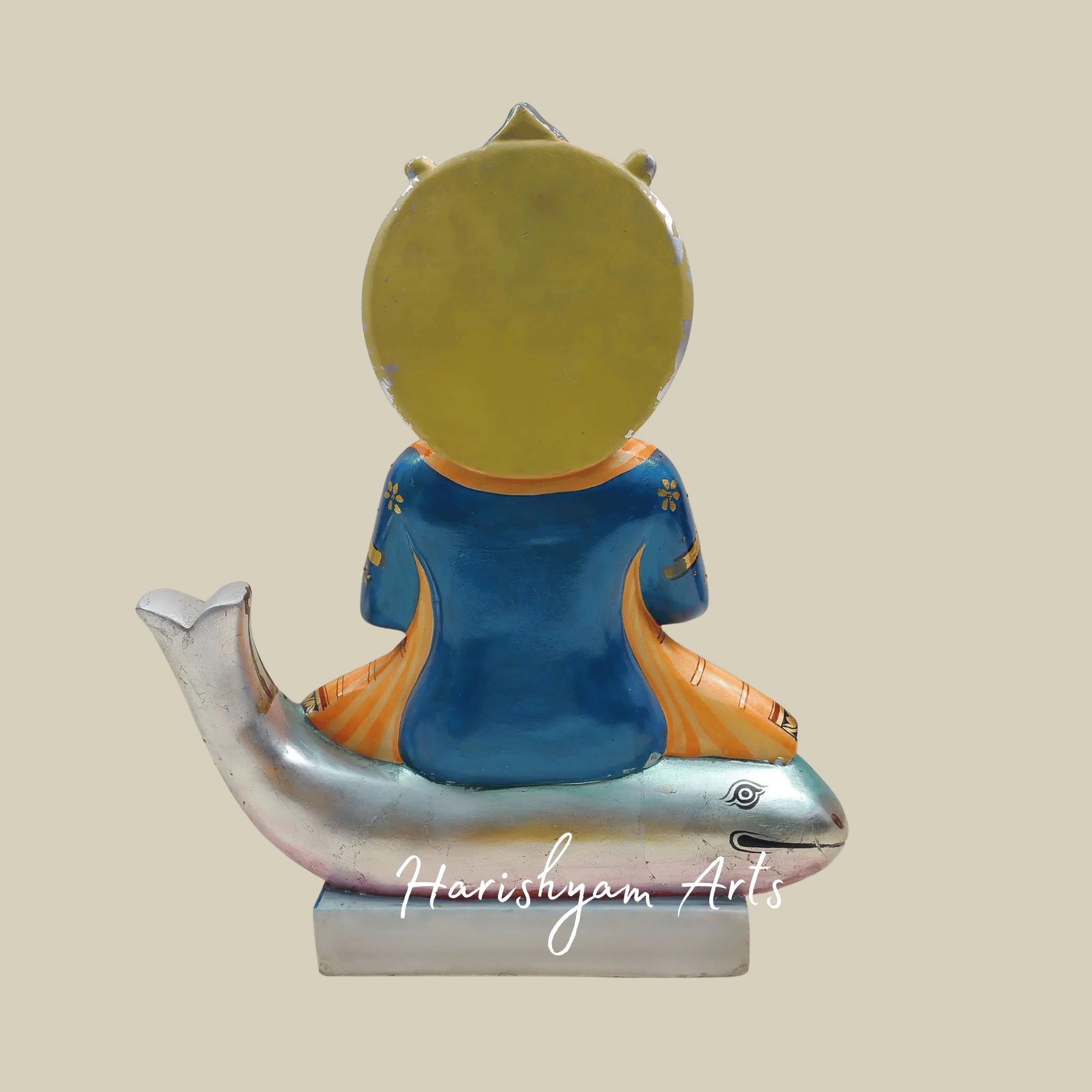 20" Jhulelal Ji Marble Idol For Home And Temple Décor Handcrafted In Pure Makrana Stone5