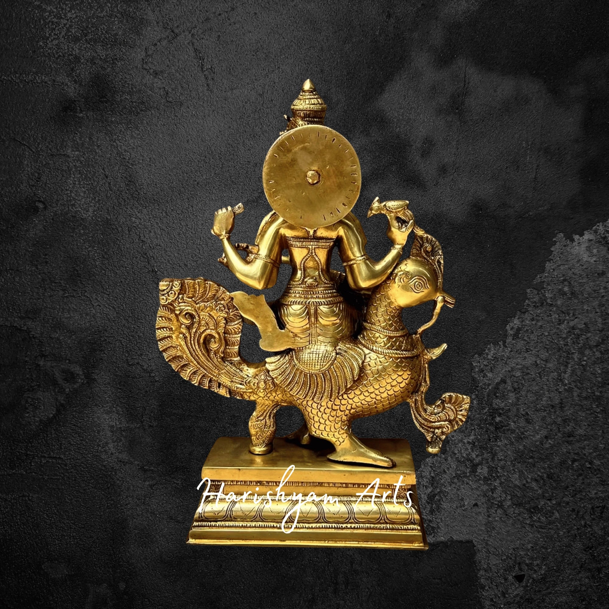 20" Pure Brass Superfine Saraswati Statue Representing Knowledge and Arts