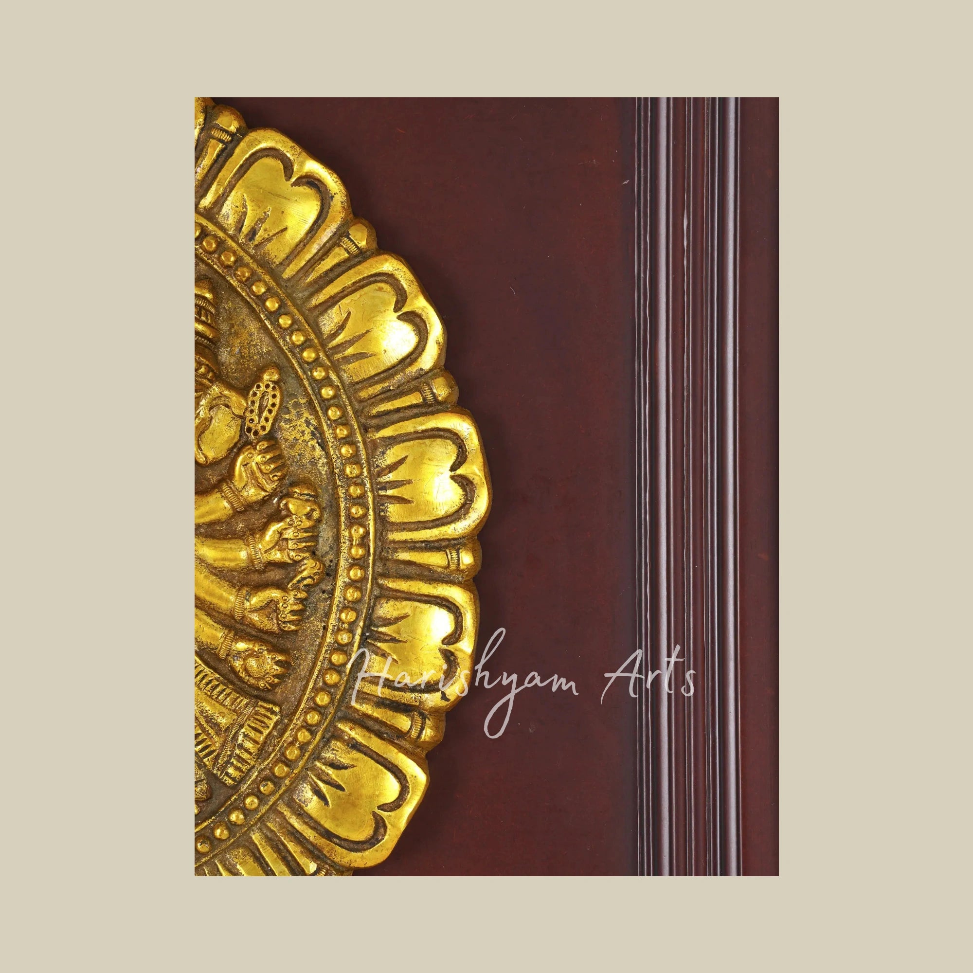 20"  Sacred Panchamukhi Ganesha Brass Statue for Wall Decor