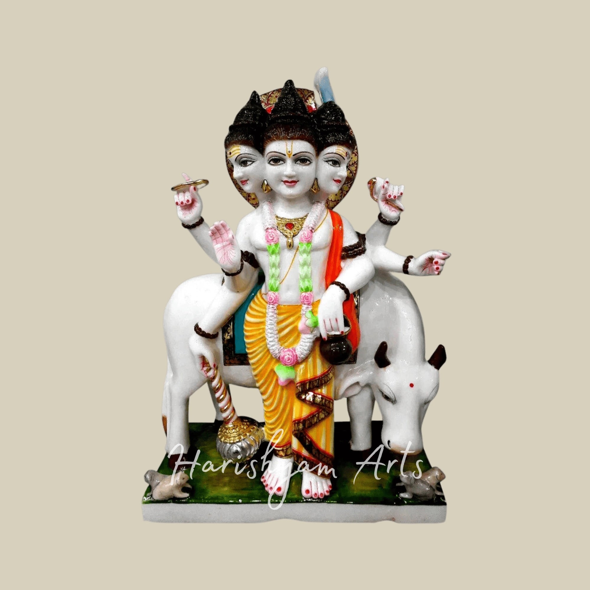 21 Inches Buy Dattatreya Marble Moorti Online