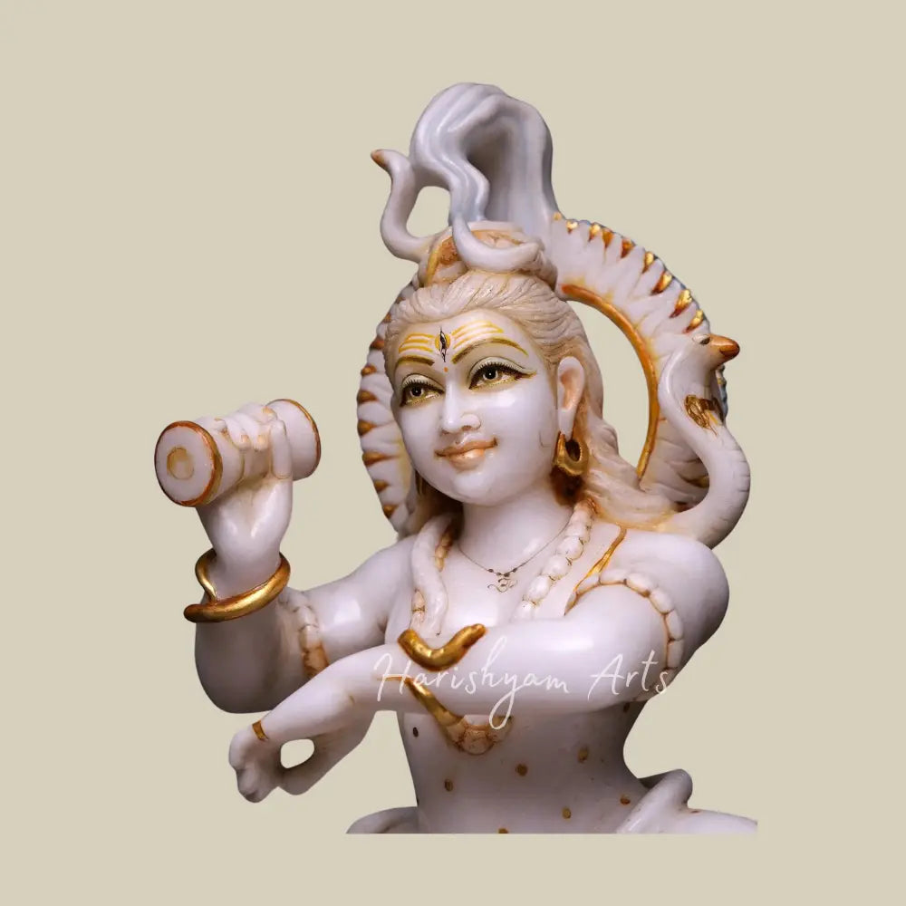 21" Dancing Shiva in Tandav Mudra Marble Statue