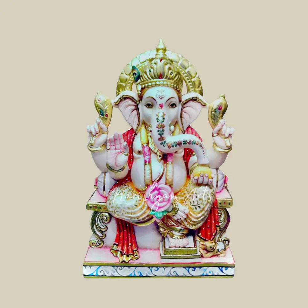 21" Ganpati Bappa Marble Statue