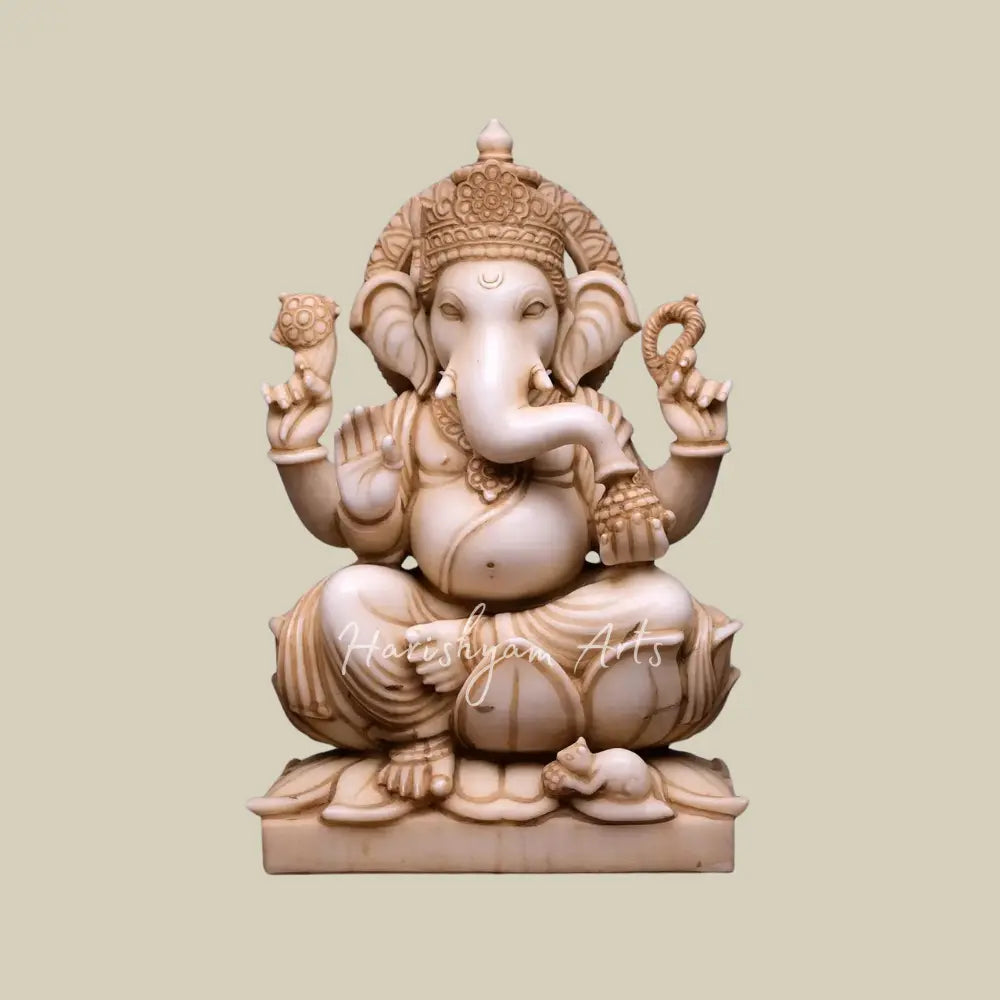 21" Lord Ganpati Statue on Lotus