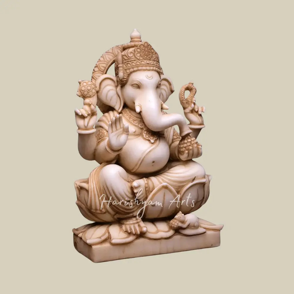 21" Lord Ganpati Statue on Lotus