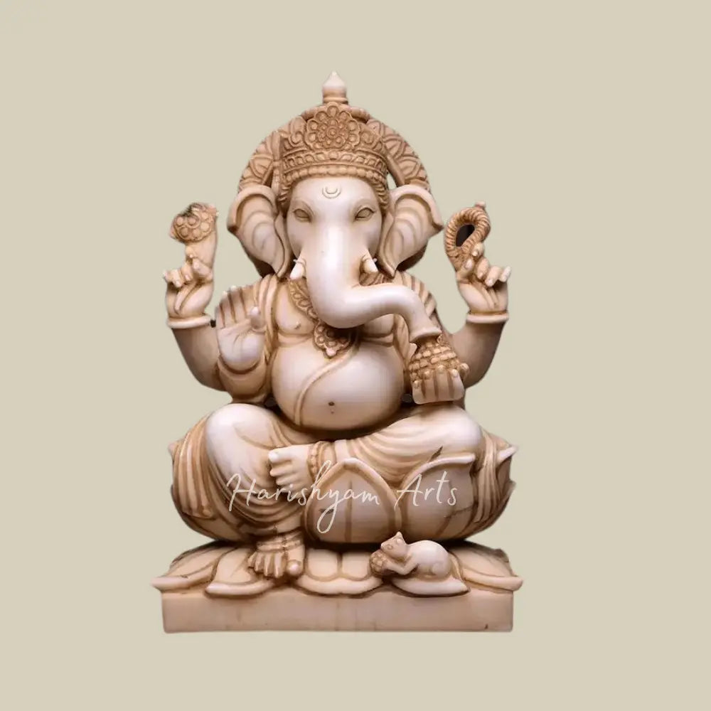 21" Lord Ganpati Statue on Lotus