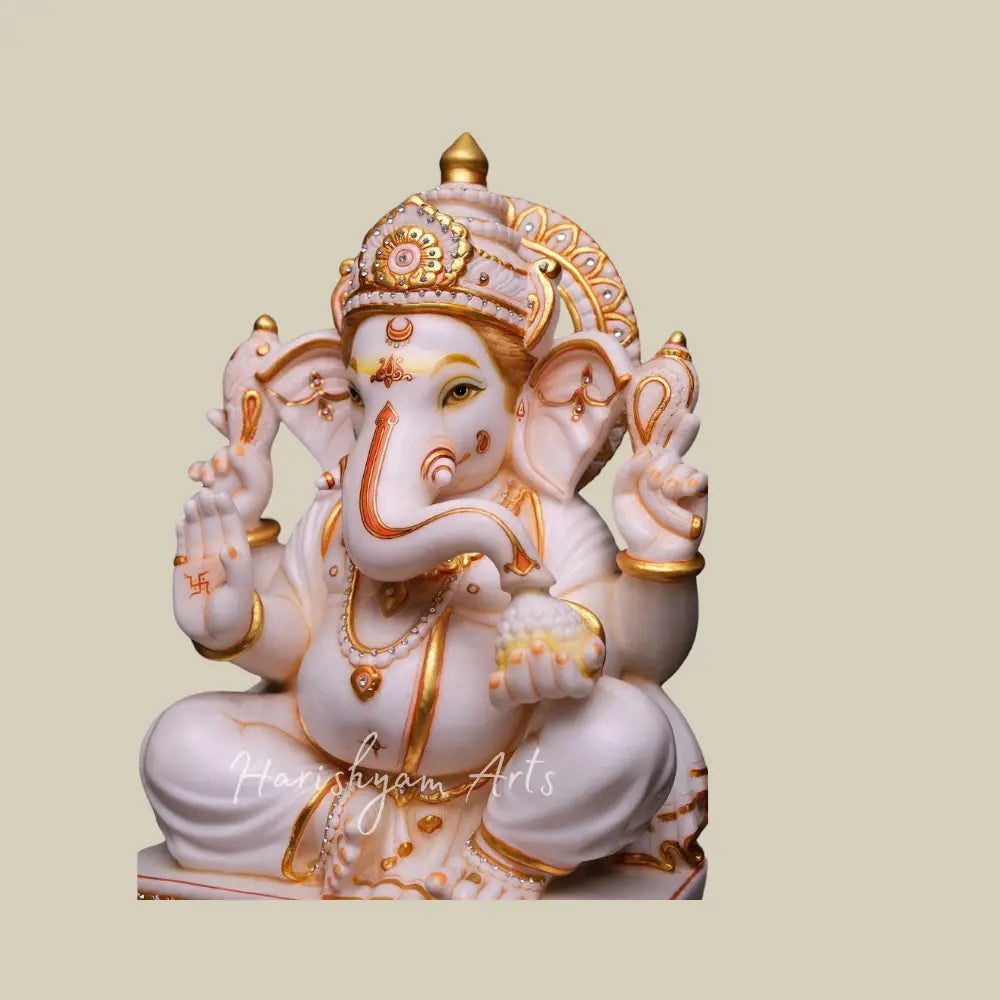 21" Seated Lord Ganesha Moorti for Home