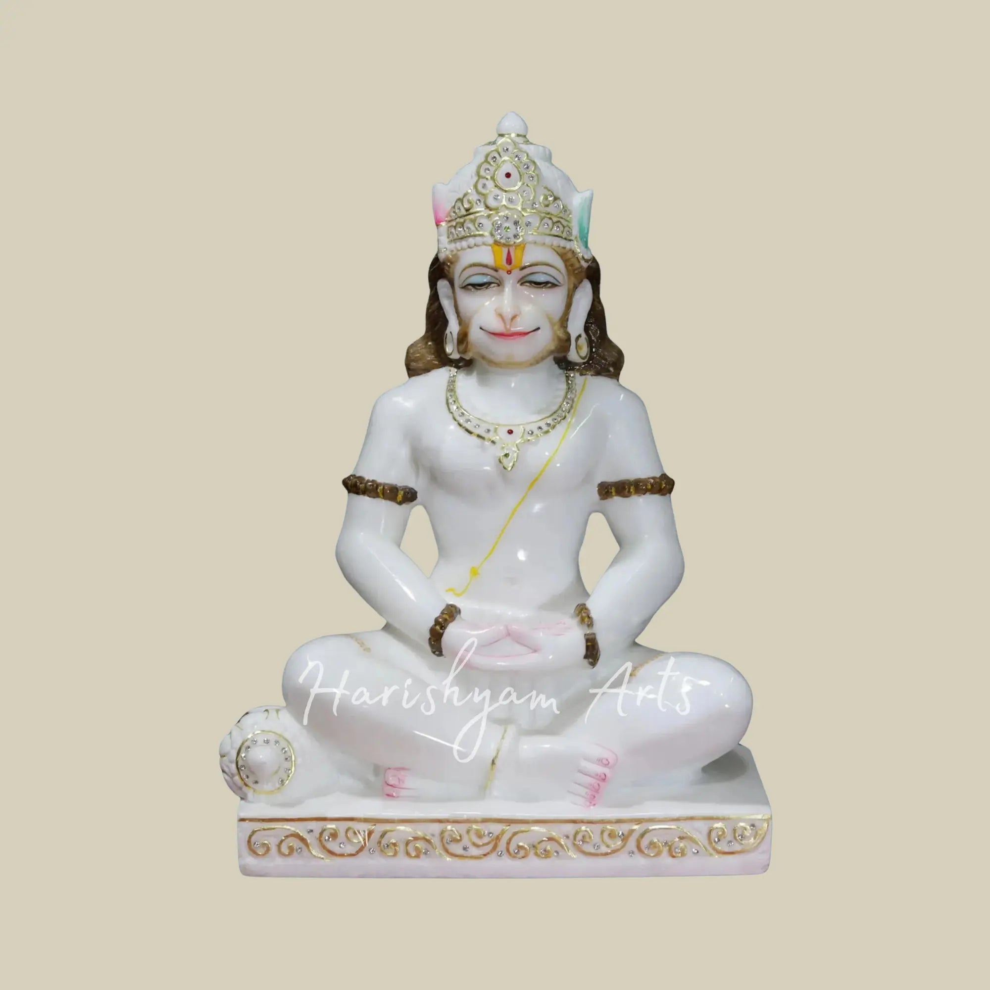 21 inches makrana marble hanuman ji idol