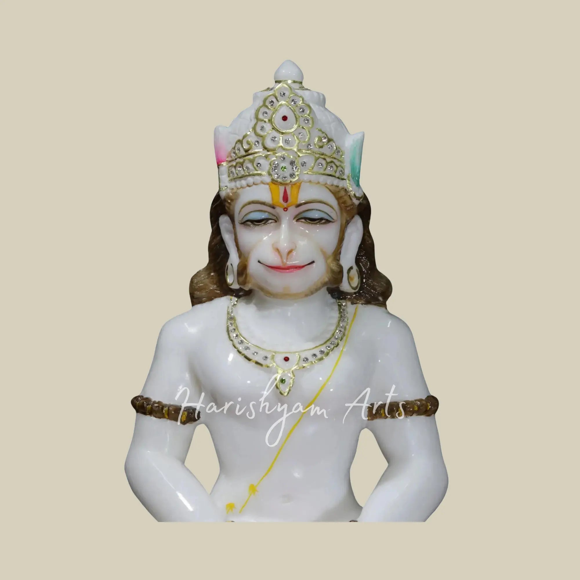 21 inches makrana marble hanuman ji idol 2