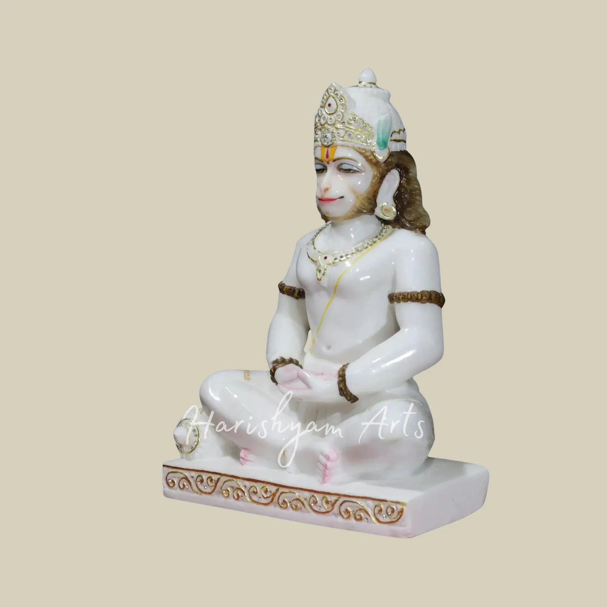 21 inches makrana marble hanuman ji idol 3