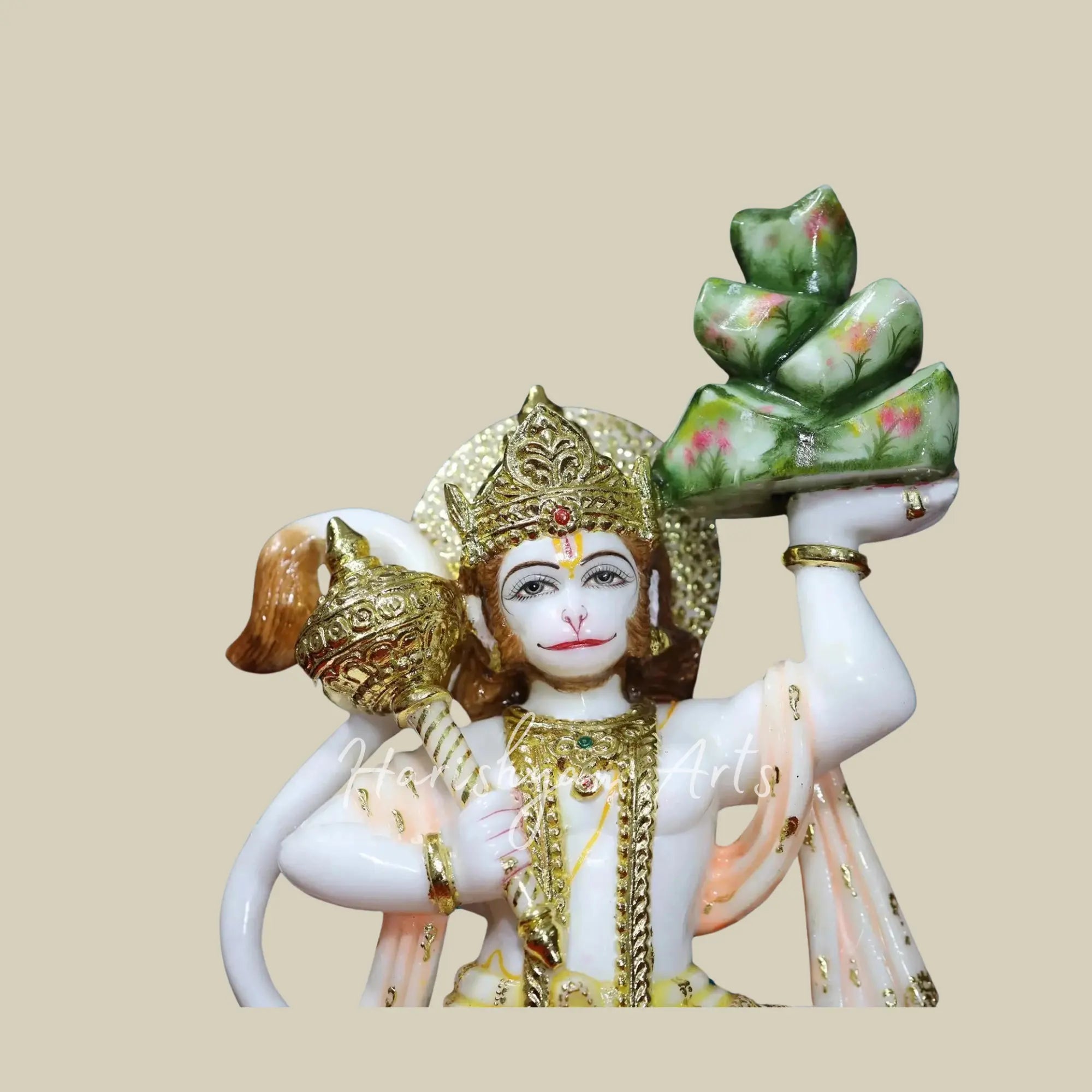 21 inches white marble hanuman murti for Home and Temple