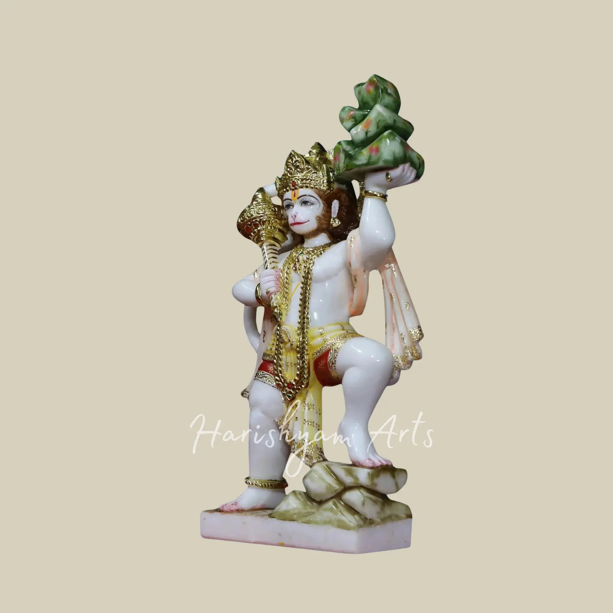 21 inches white marble hanuman murti for Home and Temple1