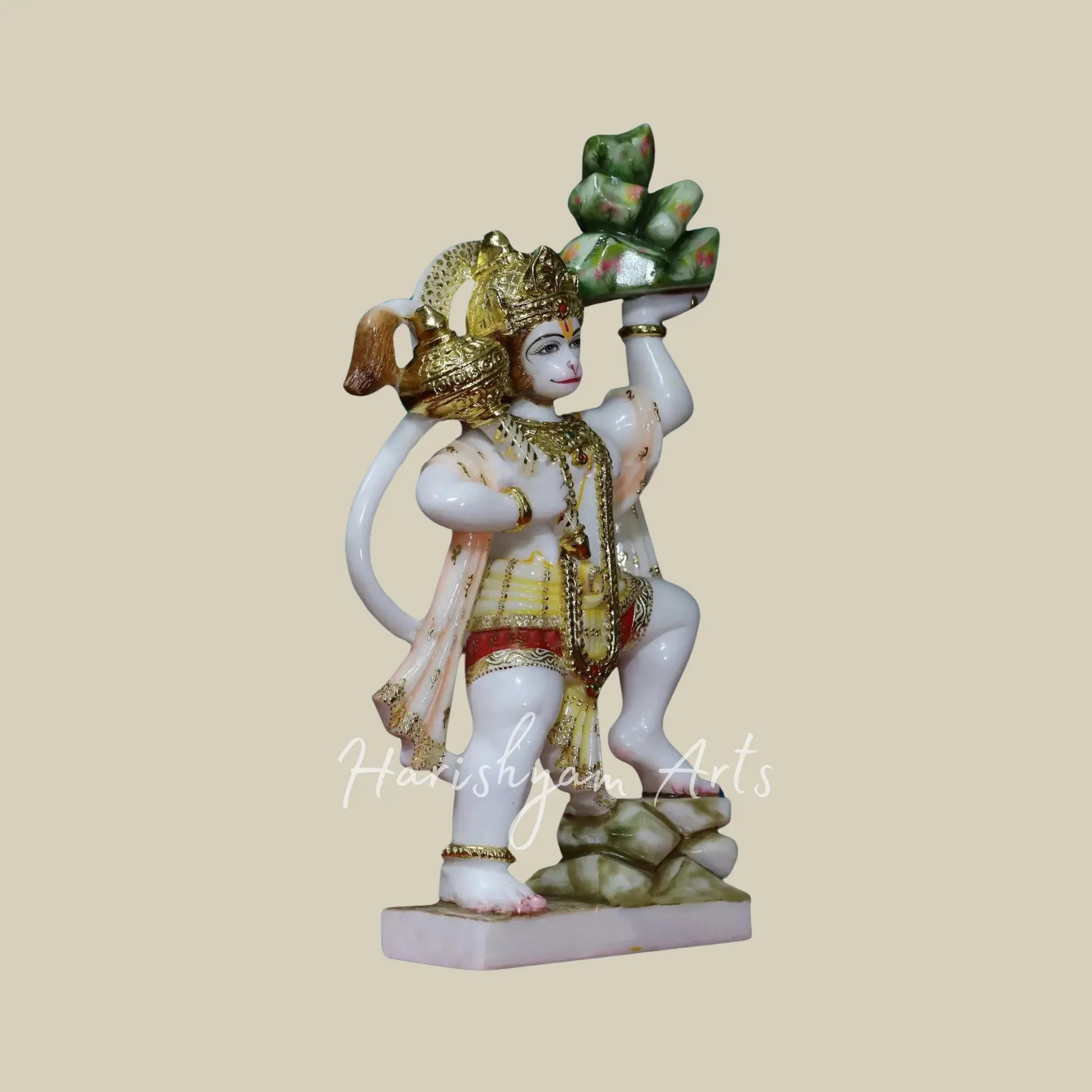 21 inches white marble hanuman murti for Home and Temple 2