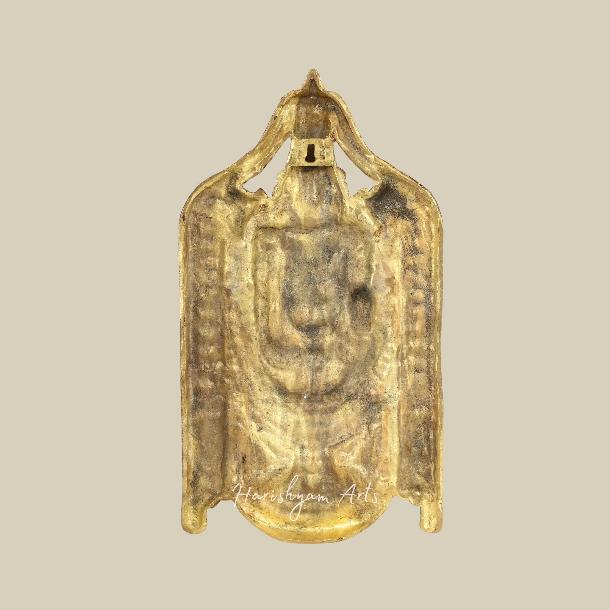 22" Ornate Tirupati Balaji Wall Hanging Statue in Brass for Temple and Home Décor