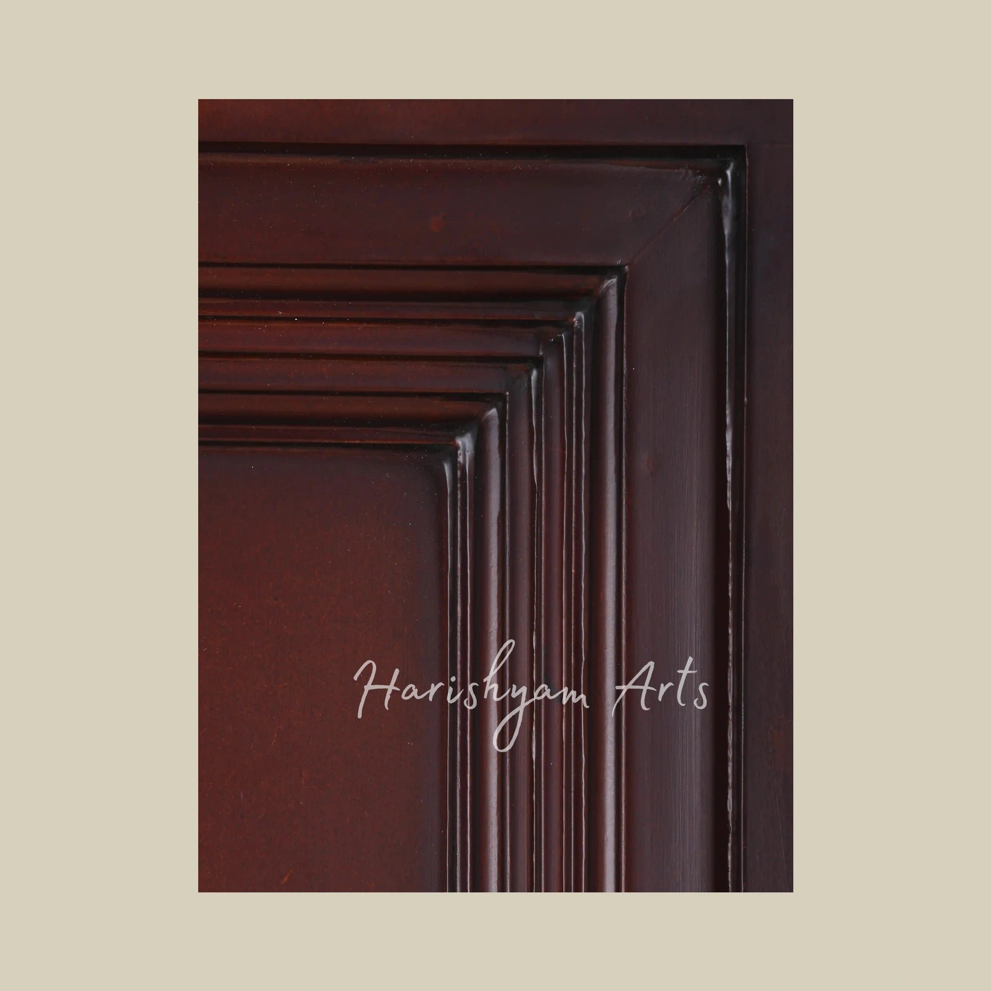 20"  Artistic Brass and Wood Frame for Traditional Wall Decor