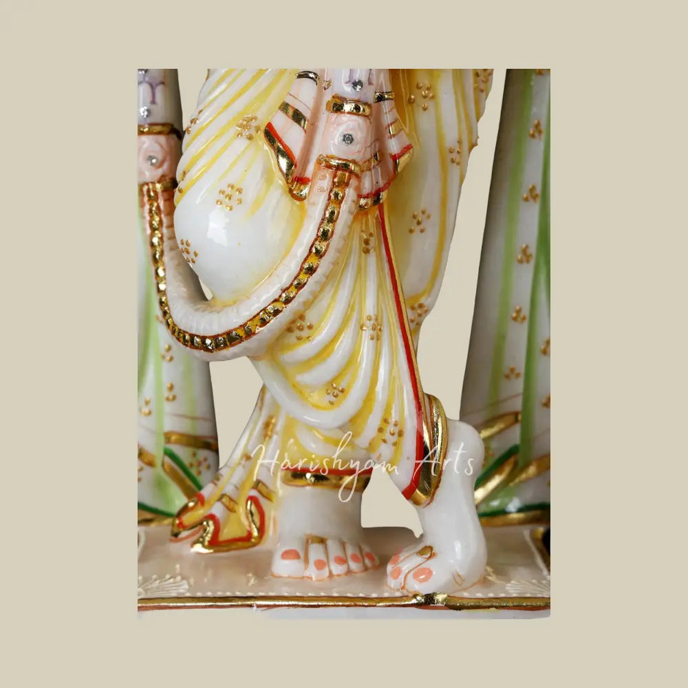 23" Handmade Large White Marble Radha Krishna Moorti