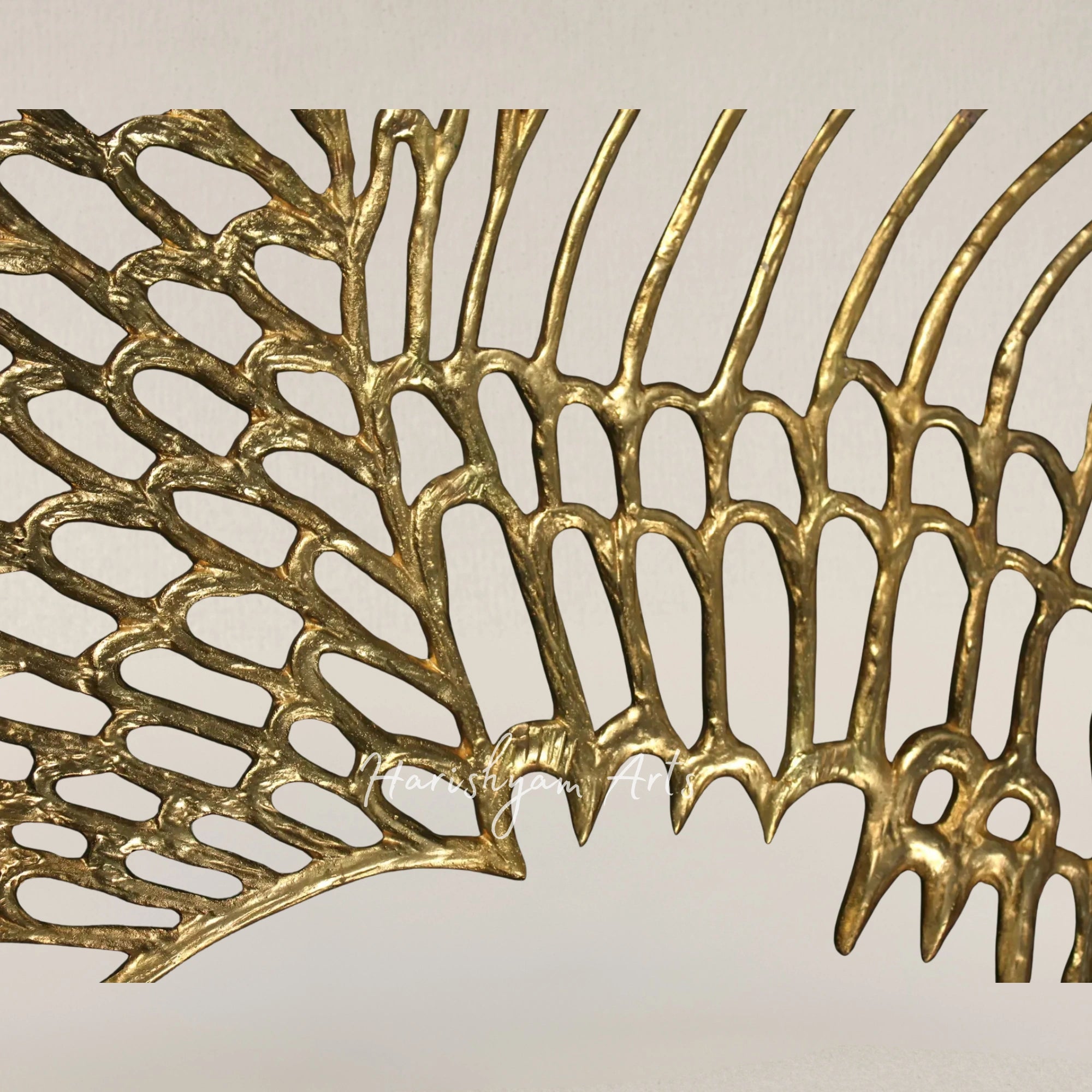 24" Artisanal Brass Swan Wall Mount Décor Piece