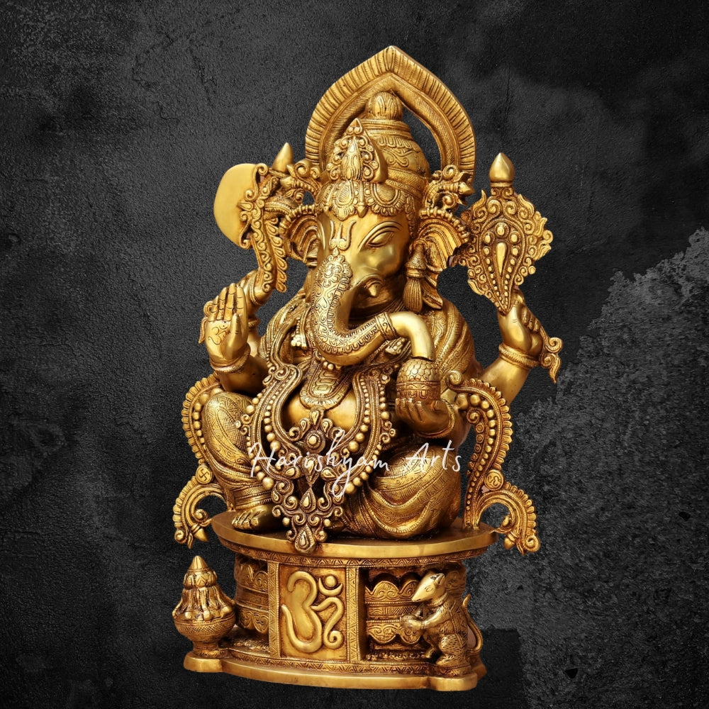 24" Super Fine Brass Ganesha Idol