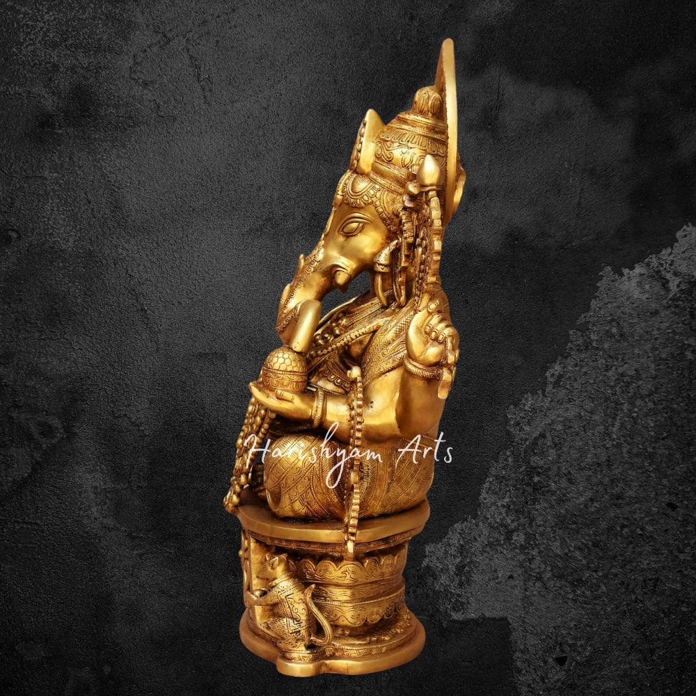 24" Super Fine Brass Ganesha Idol