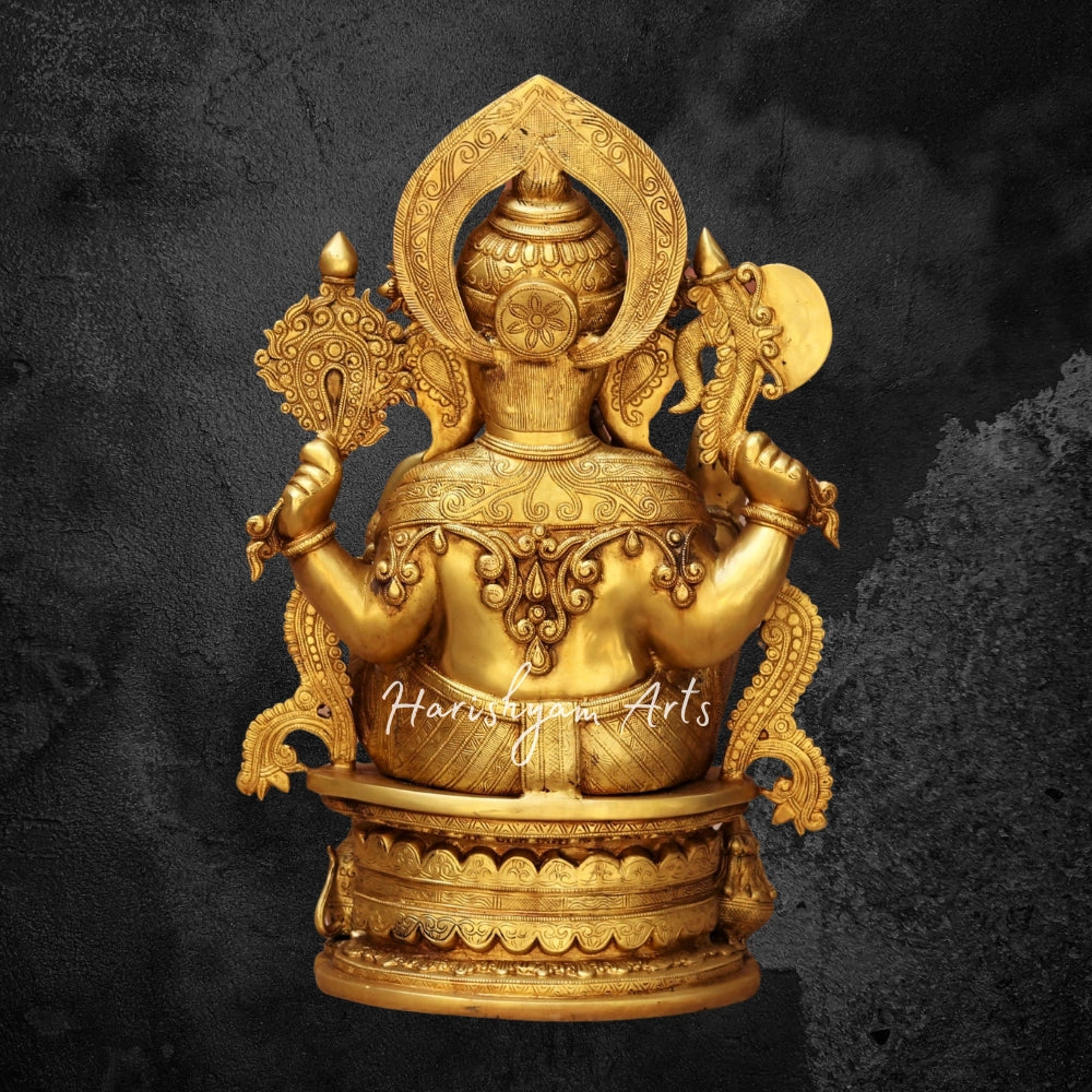 24" Super Fine Brass Ganesha Idol