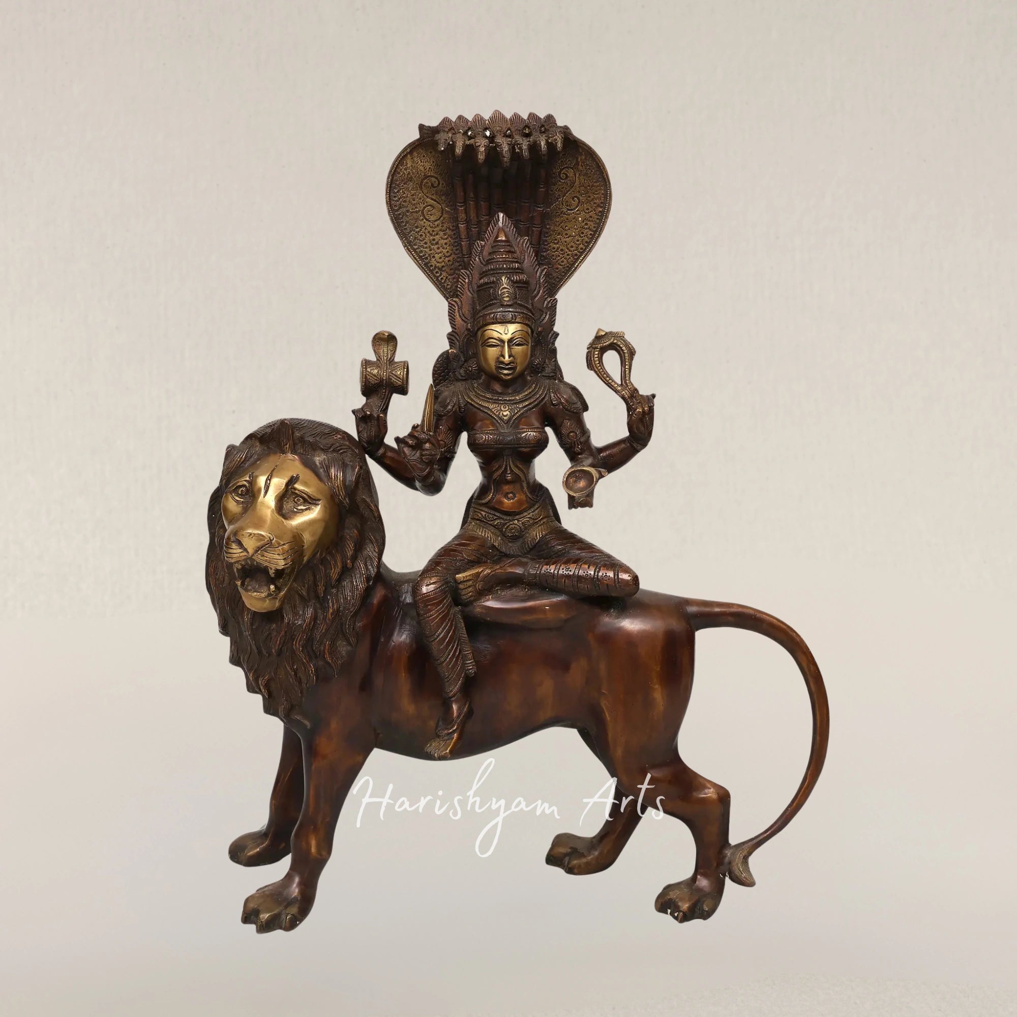 24" Traditional South Indian Mariamman Goddess Brass Statue