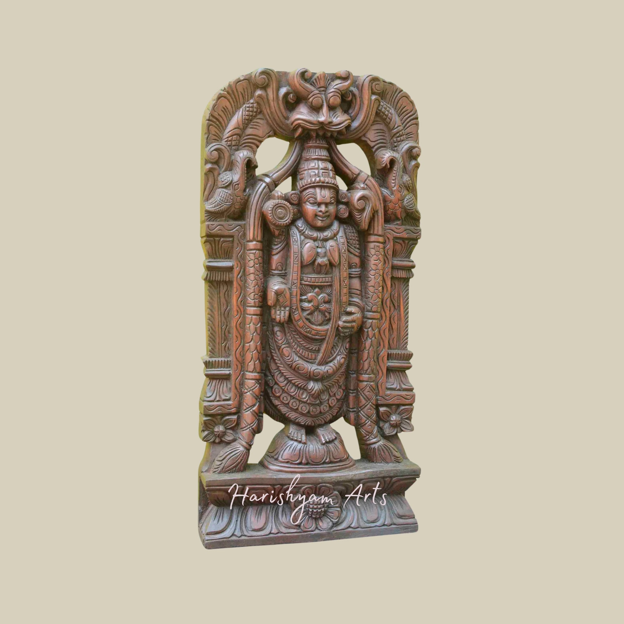 24" Wooden Tirupati Balaji Idol for Gifting1