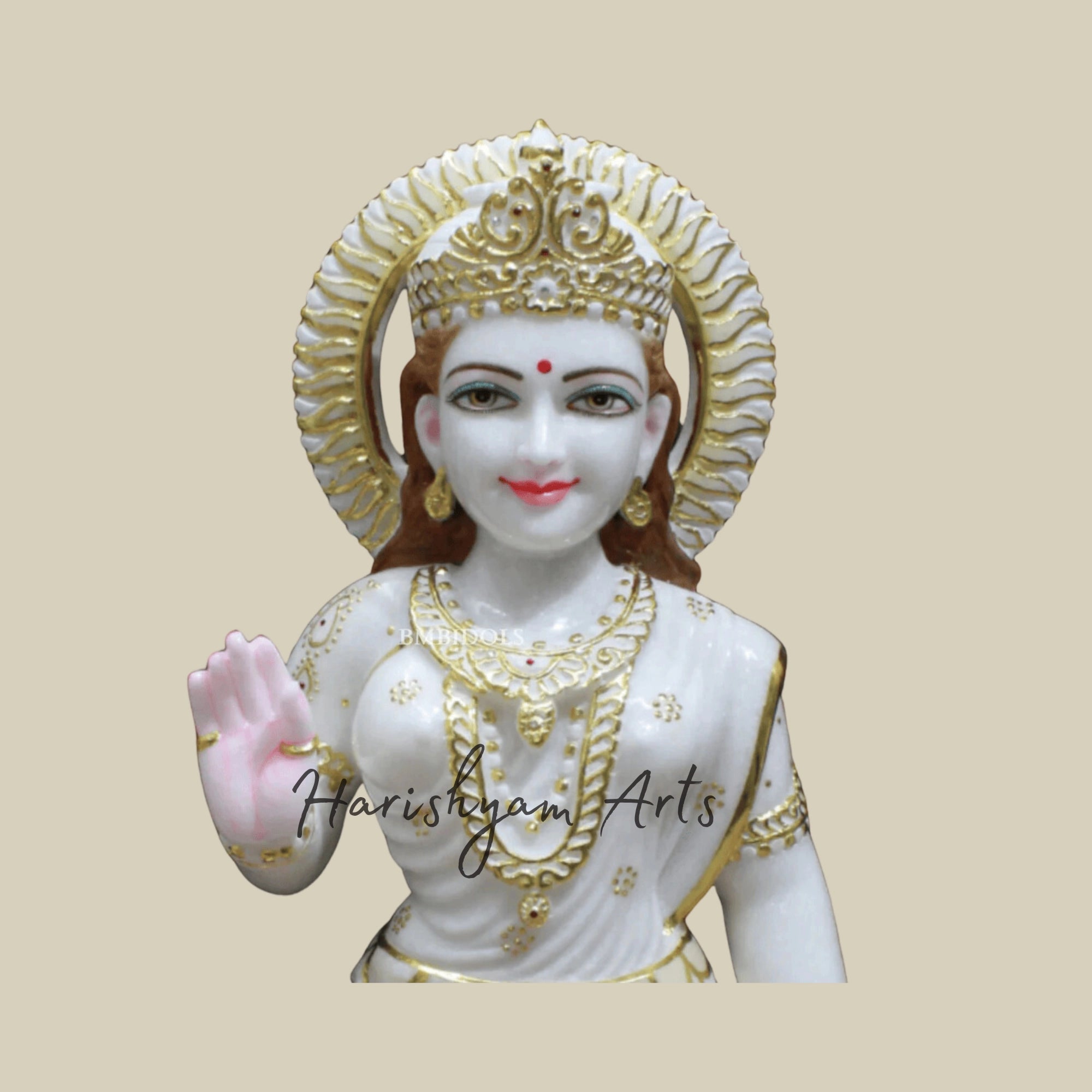 24" Marble Parvati Maa Moorti for Homes and Temple2