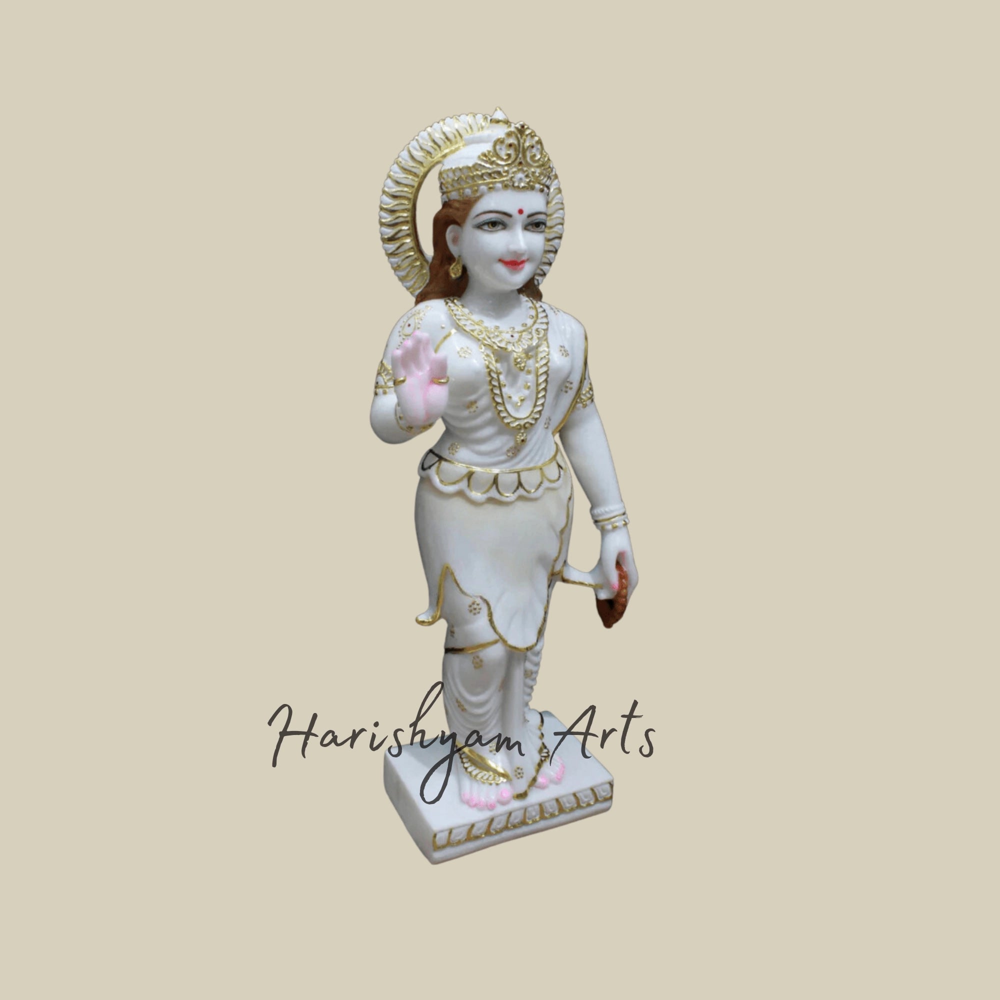 24" Marble Parvati Maa Moorti for Homes and Temple7