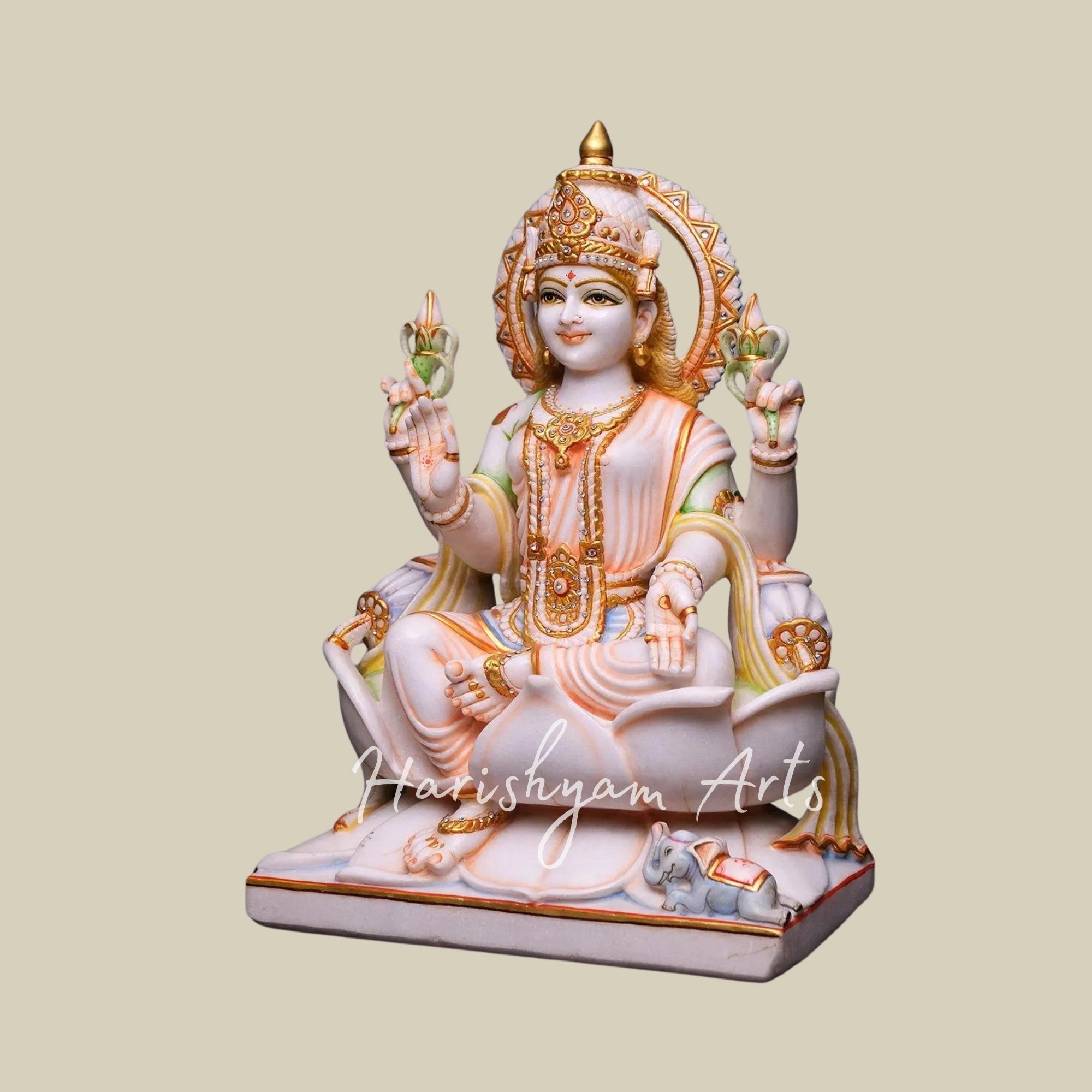 24 inches laxmi ganesh marble murti2