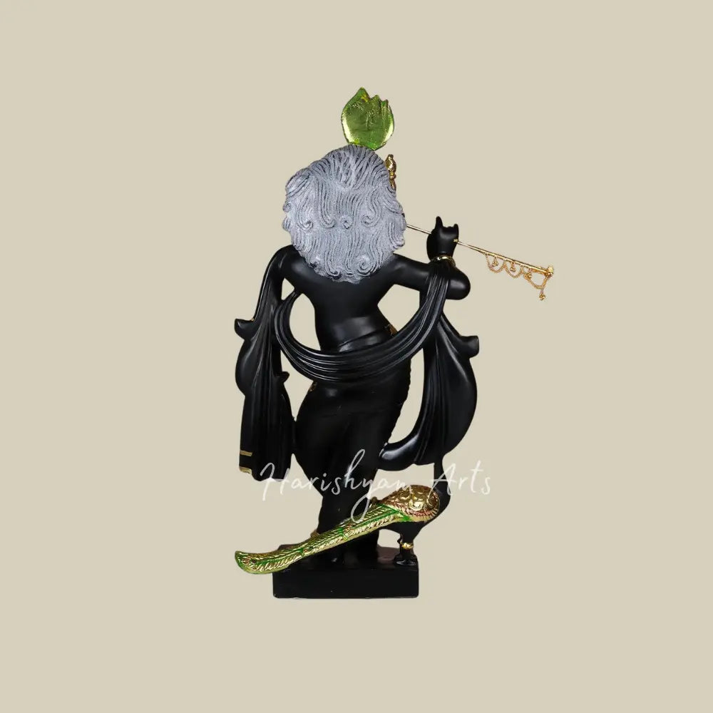 24" Black Lord Krishna Marble Statue