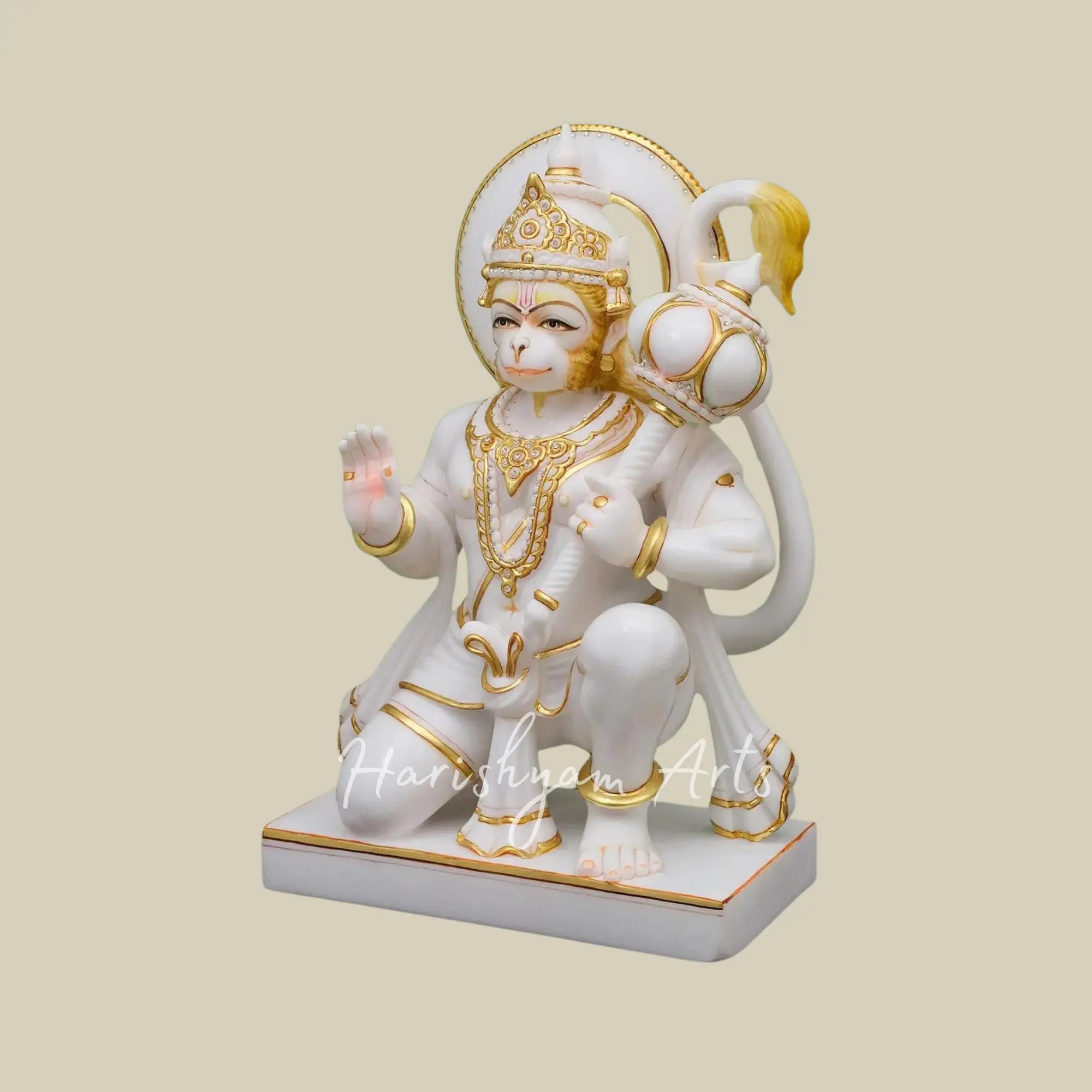 24 inches Buy Online Bajrangbali Maruti Nandan Idol Murti or Moorti Marble Statue 2