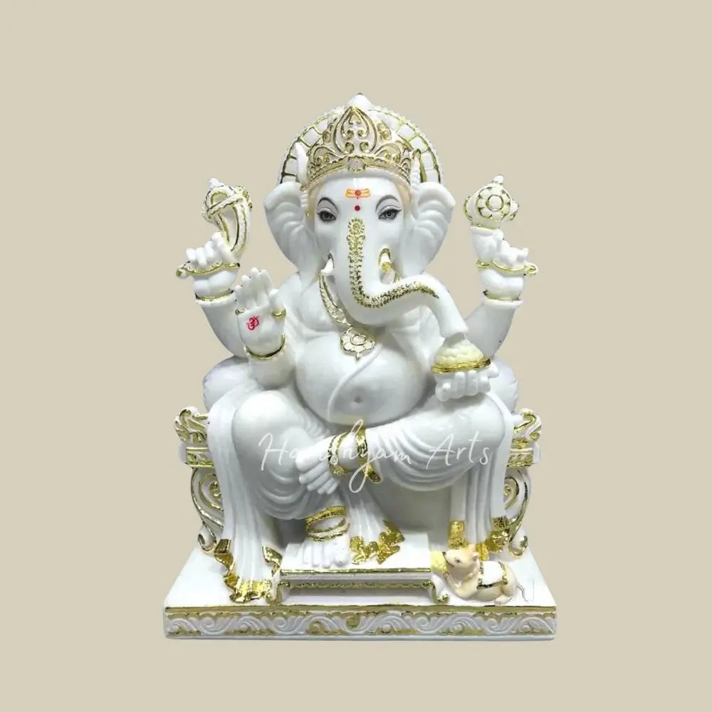 24" Lord Ganesha Marble idol for Home & Temple