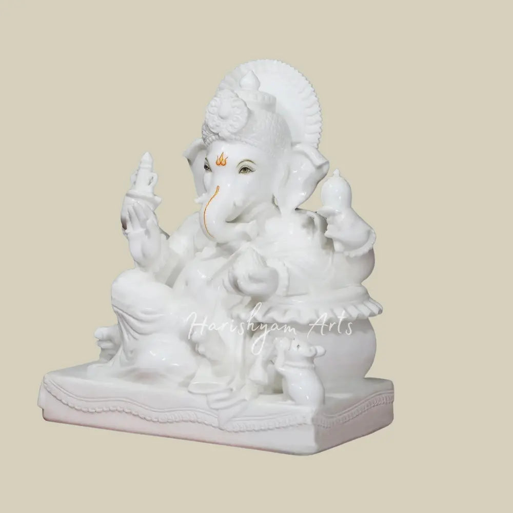 24" Lord Ganesha Statue in Vietnam Marble