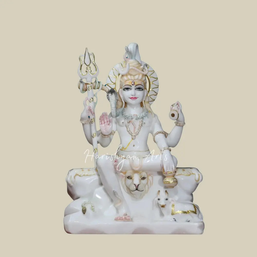 24" Marble Statue Of Lord Shiva